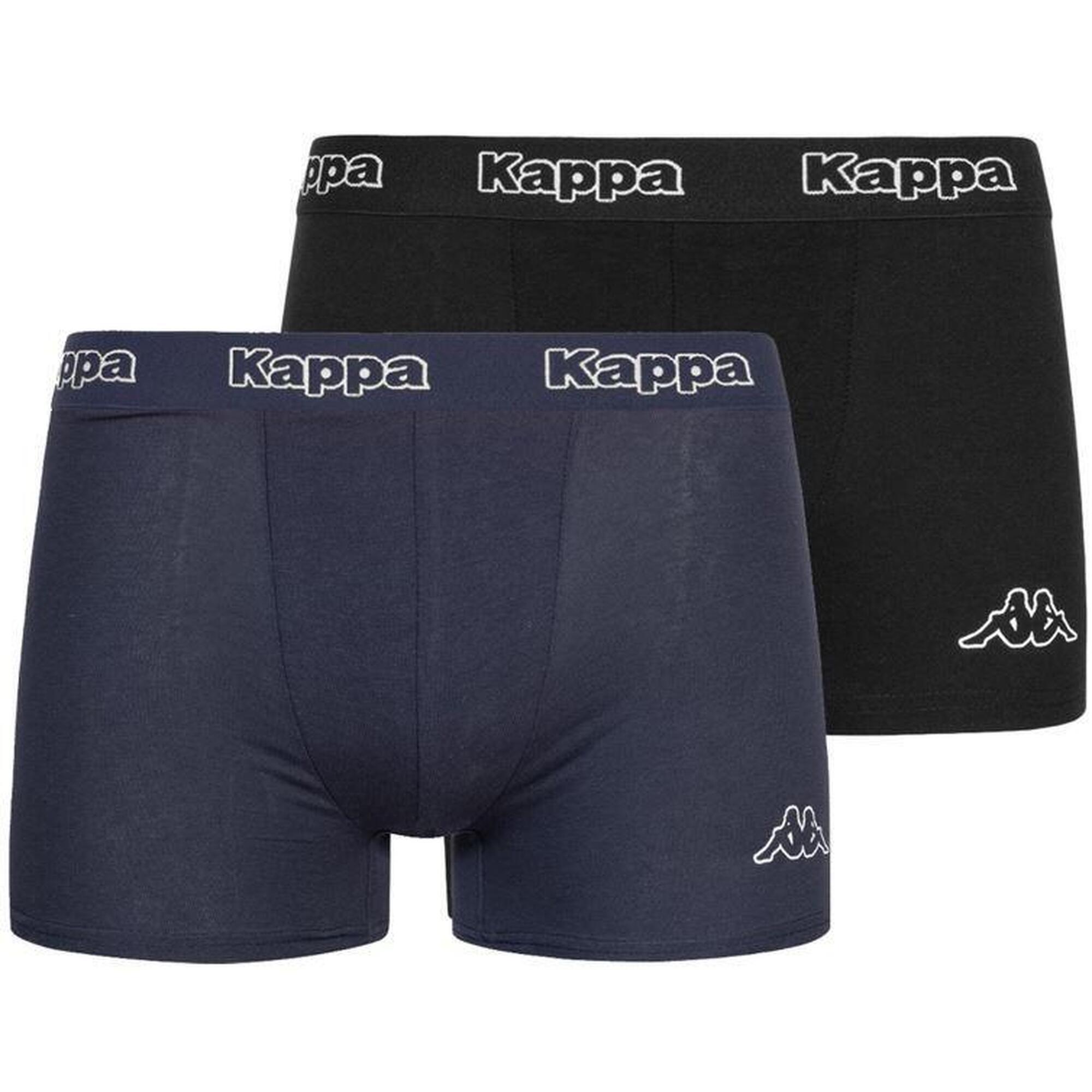Kappa męskie bokserki 2-pack – czarny/granatowy, S