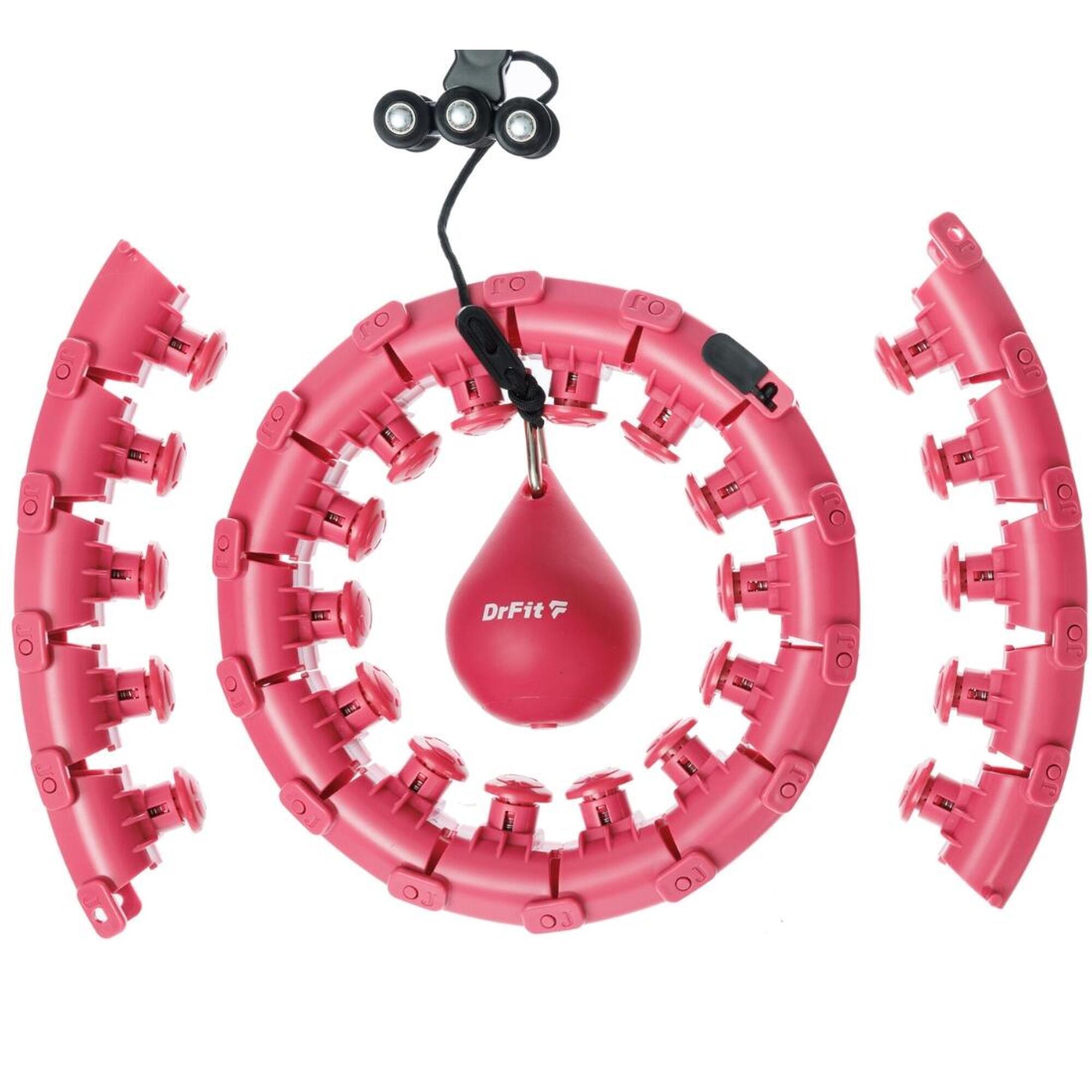 Składane hula hop z obciążeniem i wypustkami ujędrniające masujące DrFit