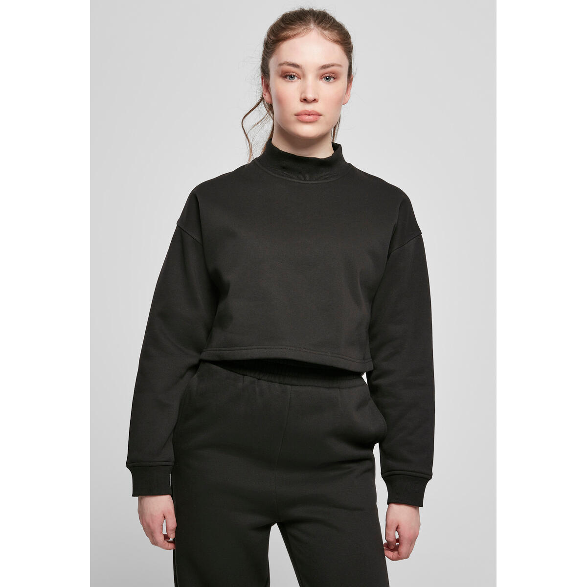 Bluza damska Urban Classics cropped oversized high neck crew