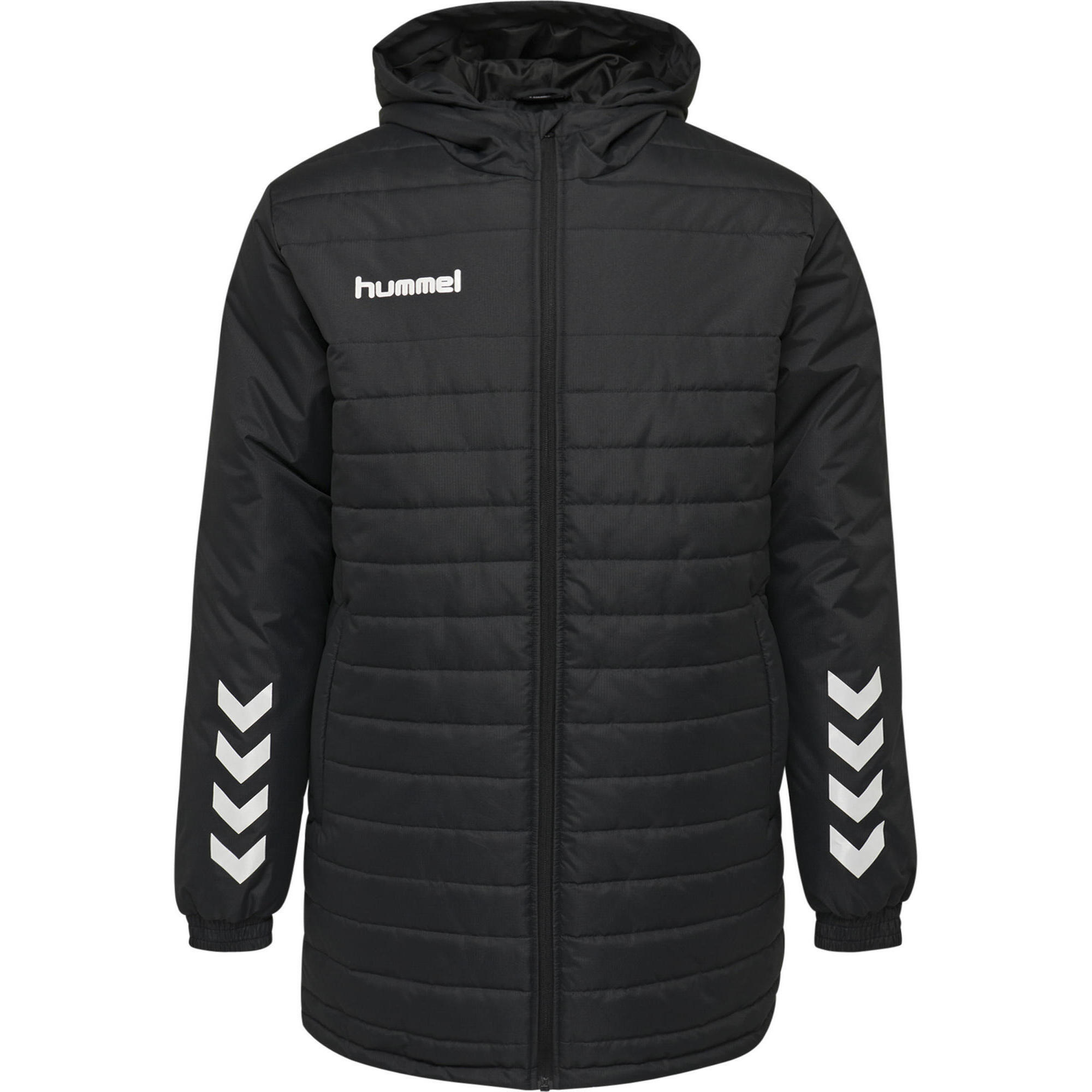 HUMMEL Kurtka z kapturem pikowana męska PROMO BENCH JACKET czarna