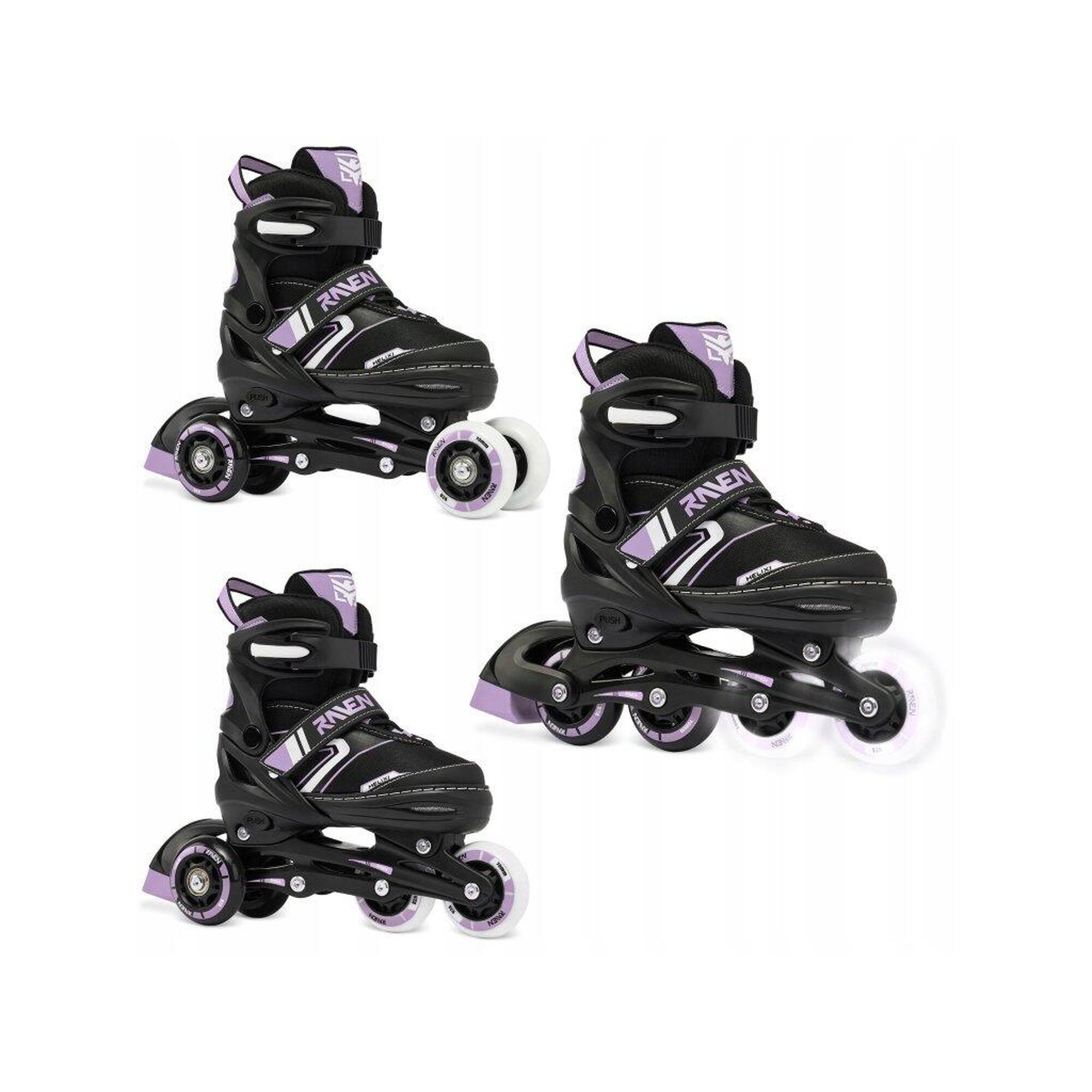 Rolki Wrotki 3w1 Regulowane Raven Helixi Kółka LED