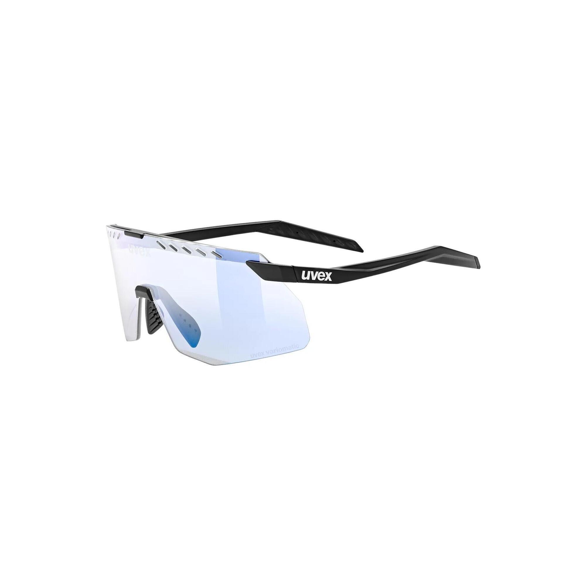 Okulary rowerowe Uvex Pace Stage S V - black matt/mirror blue