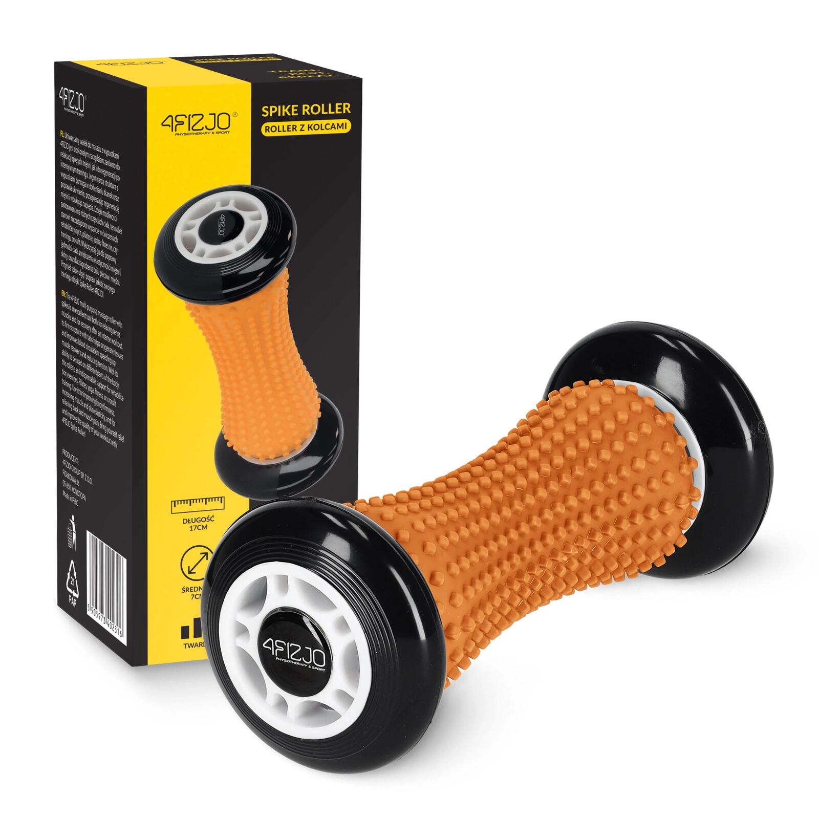 Spike Roller do masażu 4FIZJO 17 cm
