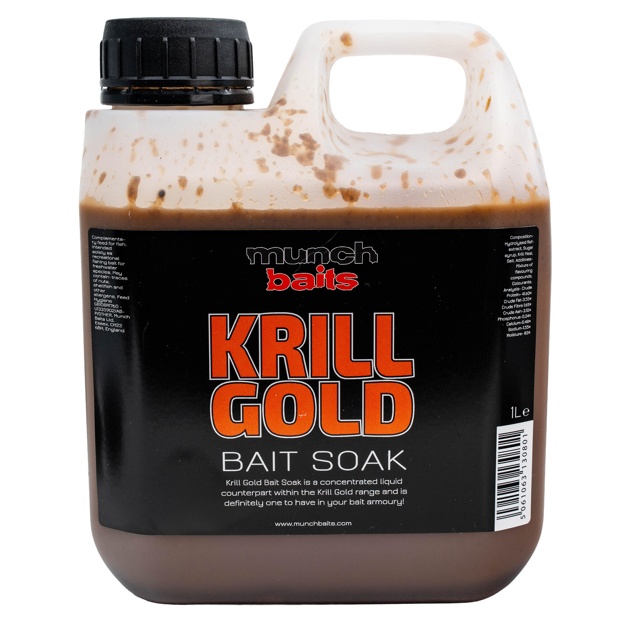 Liquid Dodatek Do Zanęt Przynęt Munch Baits Soak Krill Gold Bait 1L
