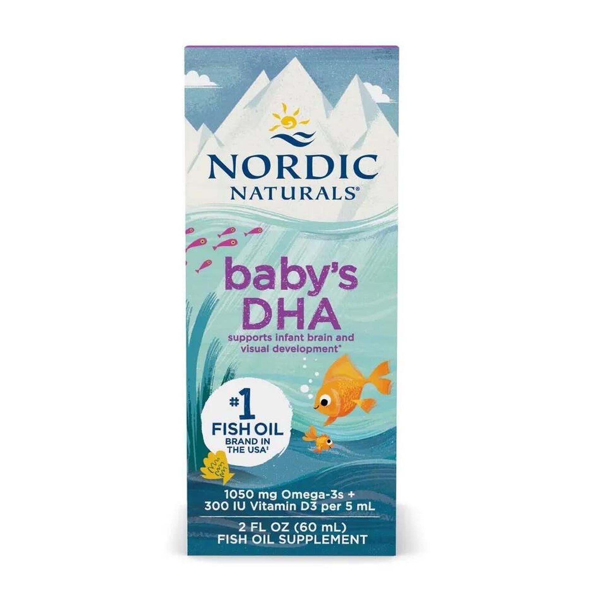 Kwasy DHA 1050 mg z Witaminą D3 Baby's DHA Nordic Naturals 60 ml