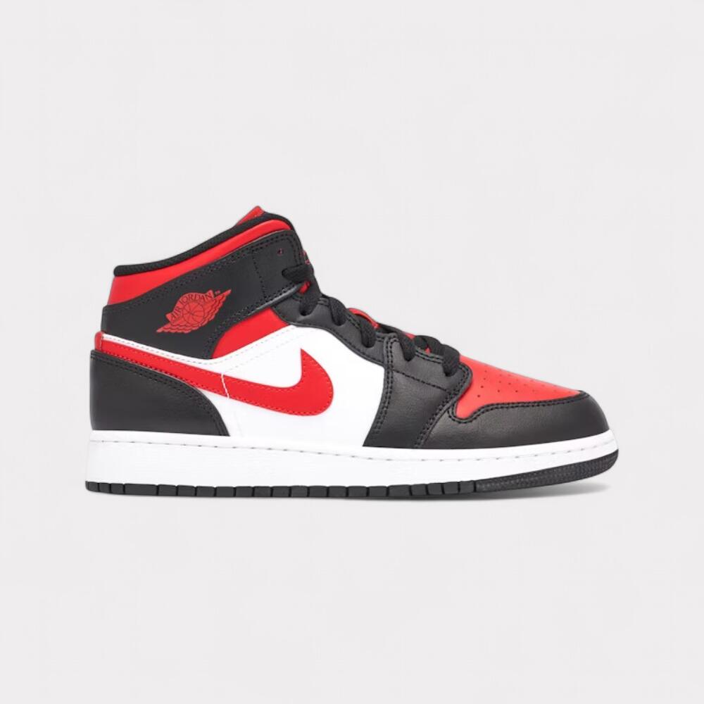Buty do koszykówki Air Jordan 1 Mid GS Fire Red- 554725-079