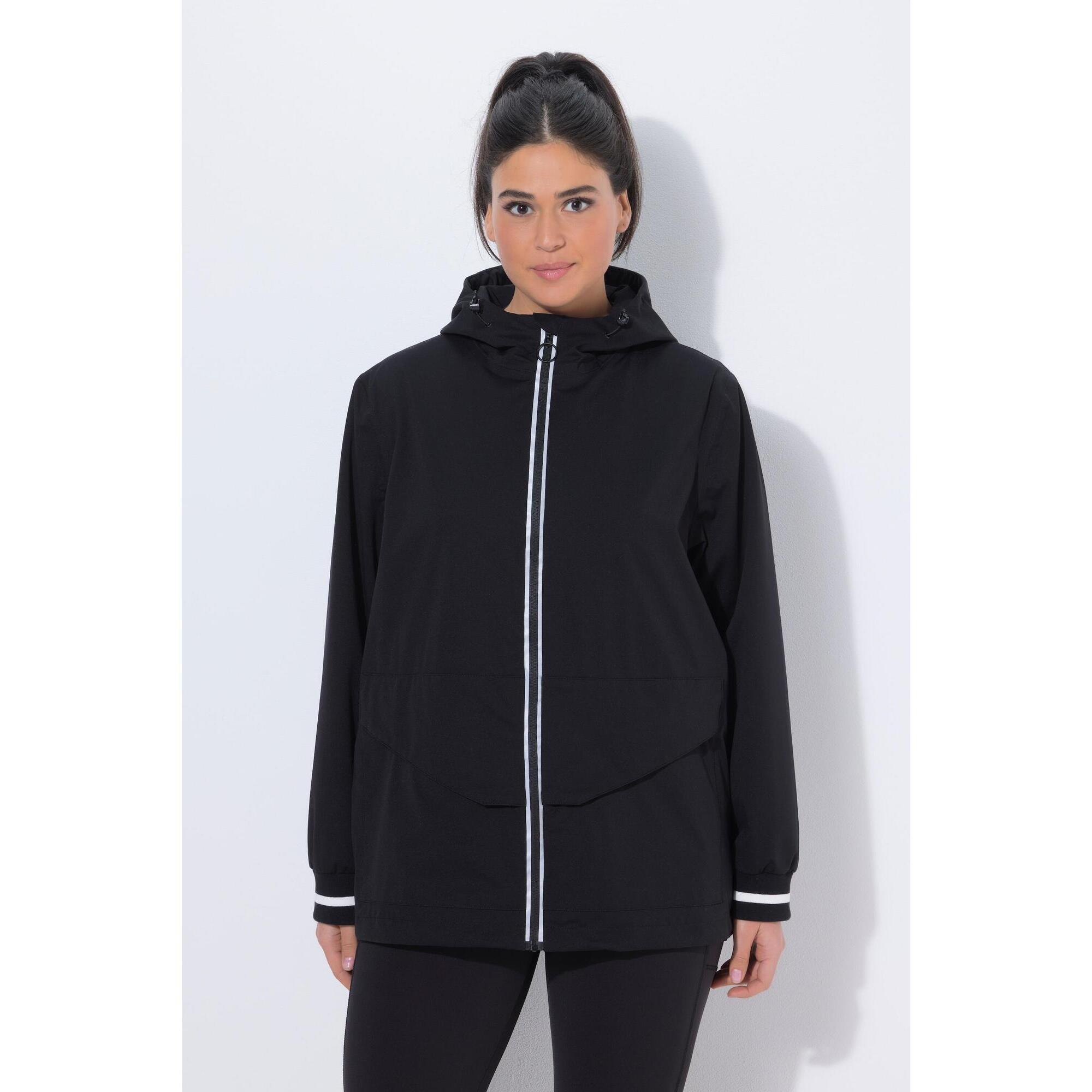 Damskie Kurtka funkcyjna wodoodporna odblaskowy nadruk kaptur