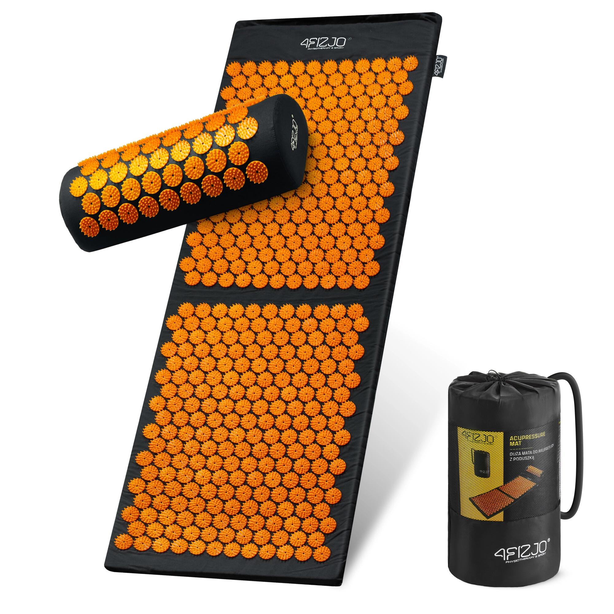 Duża mata do akupresury klasyczna 4FIZJO z poduszką