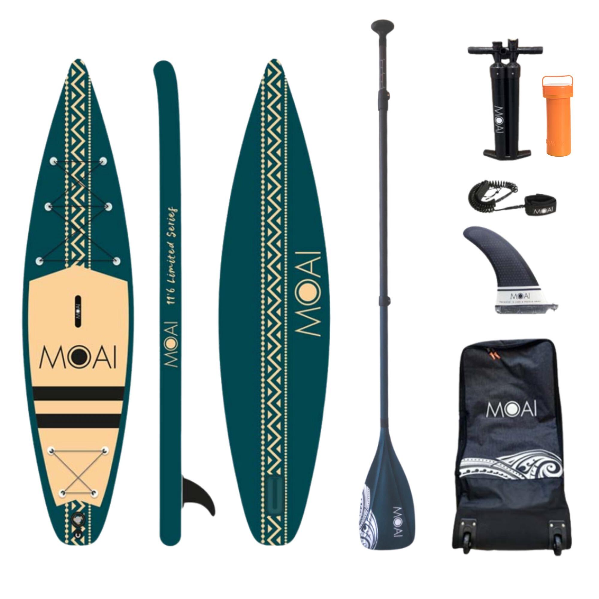Pompowana deska SUP Moai Touring Ultra Light 11'6 z wiosłem