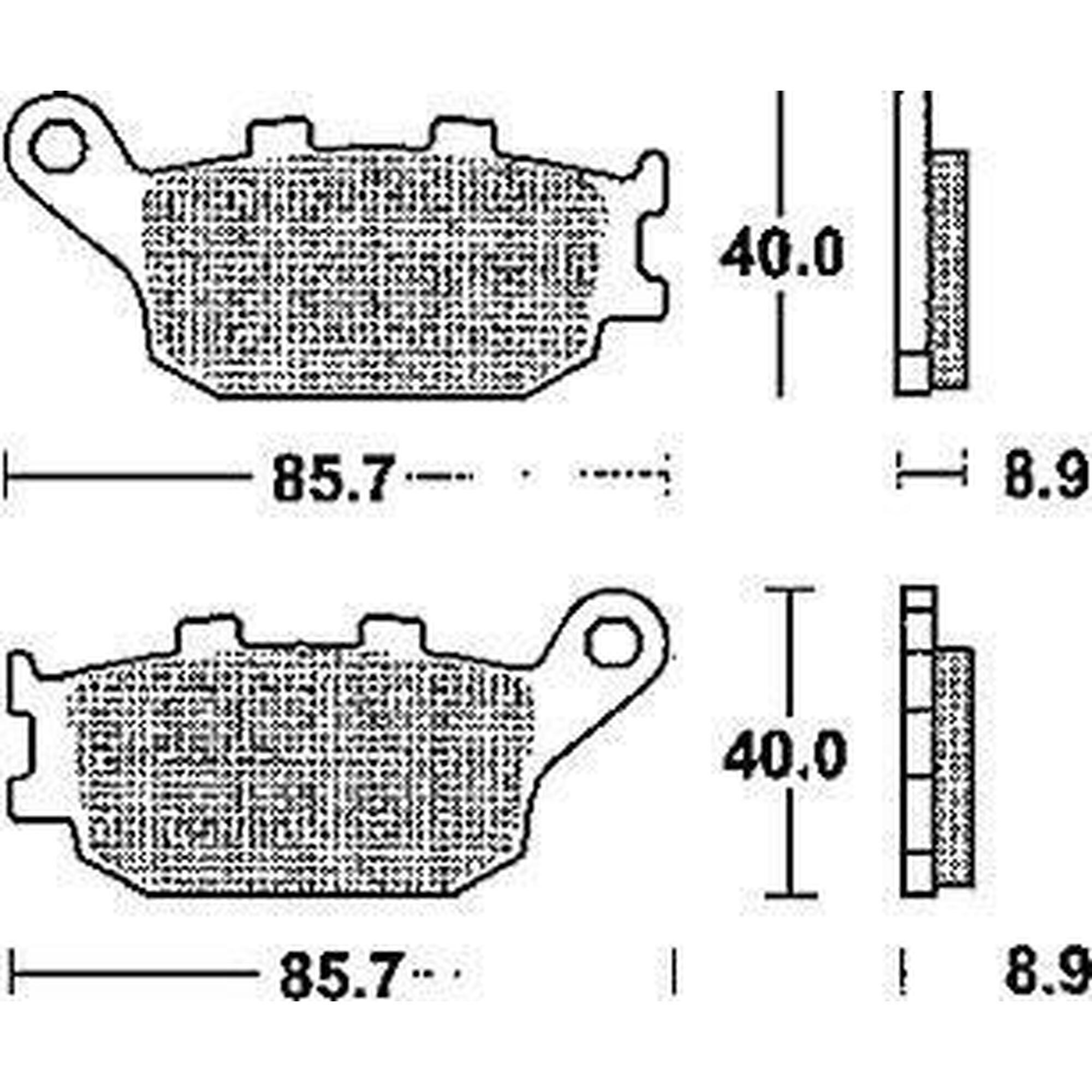TRW MCB634SH Sintered Brake Pads dla Motocykli