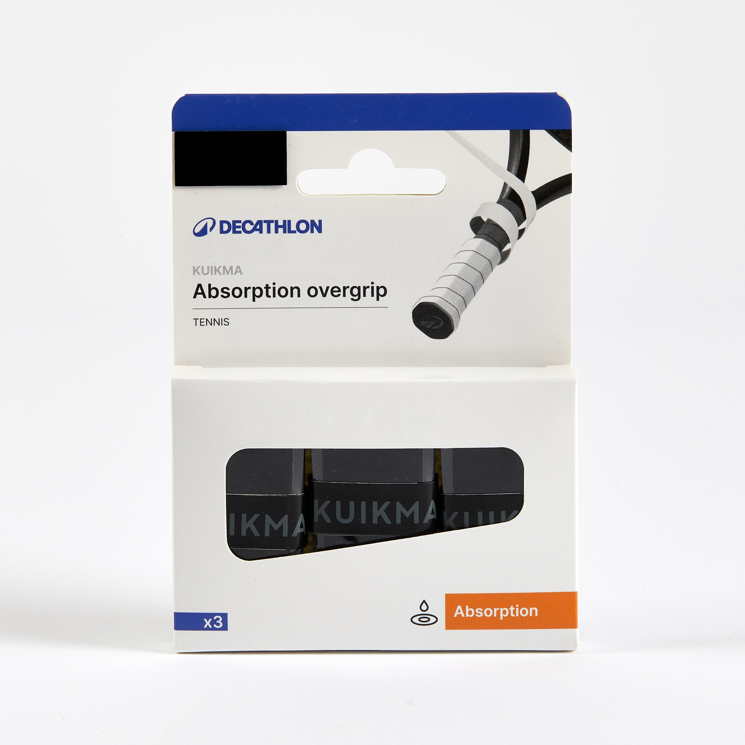 Owijka wierzchnia tenisowa Kuikma Absorb 3 sztuki