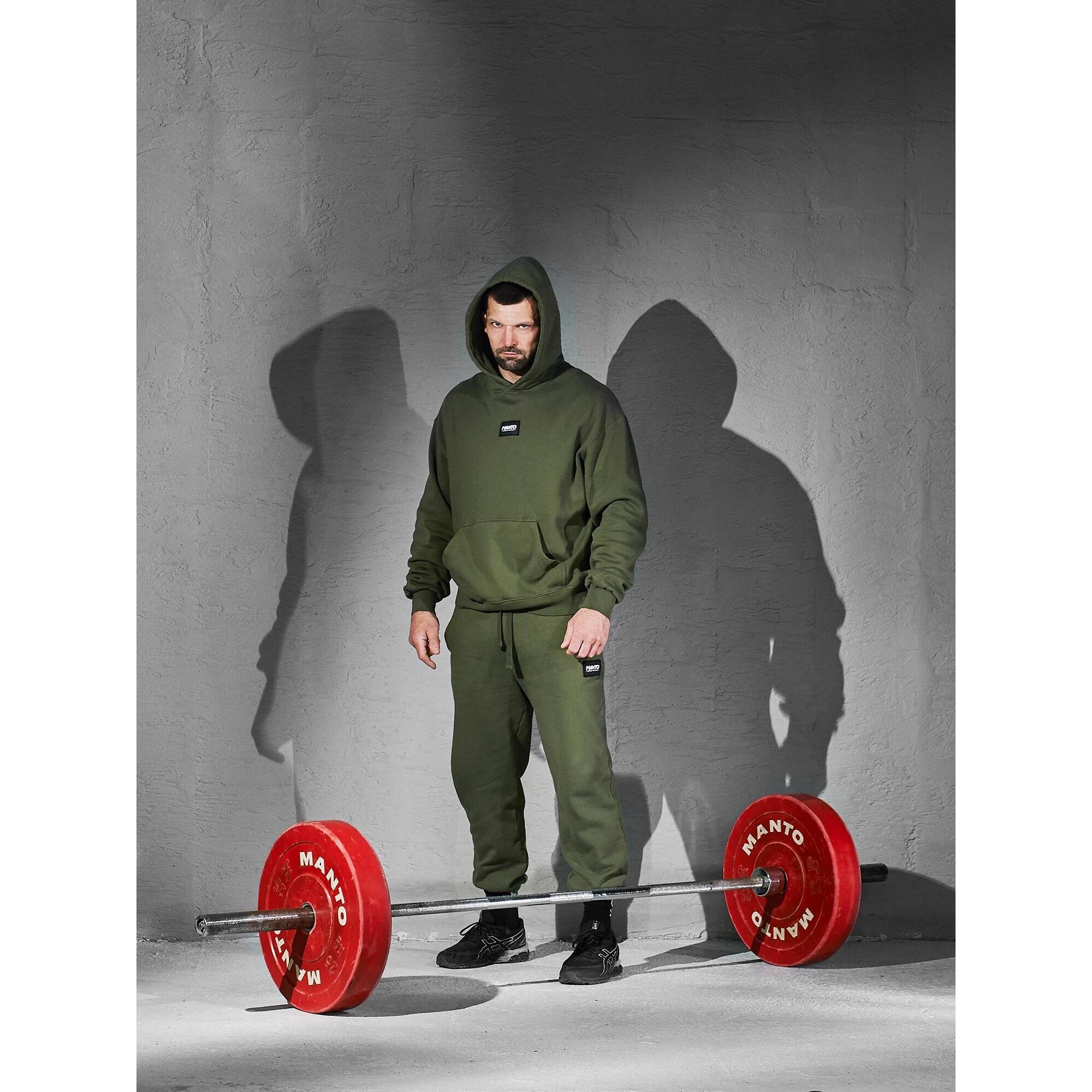 MANTO spodnie dresowe LABEL 25 khaki