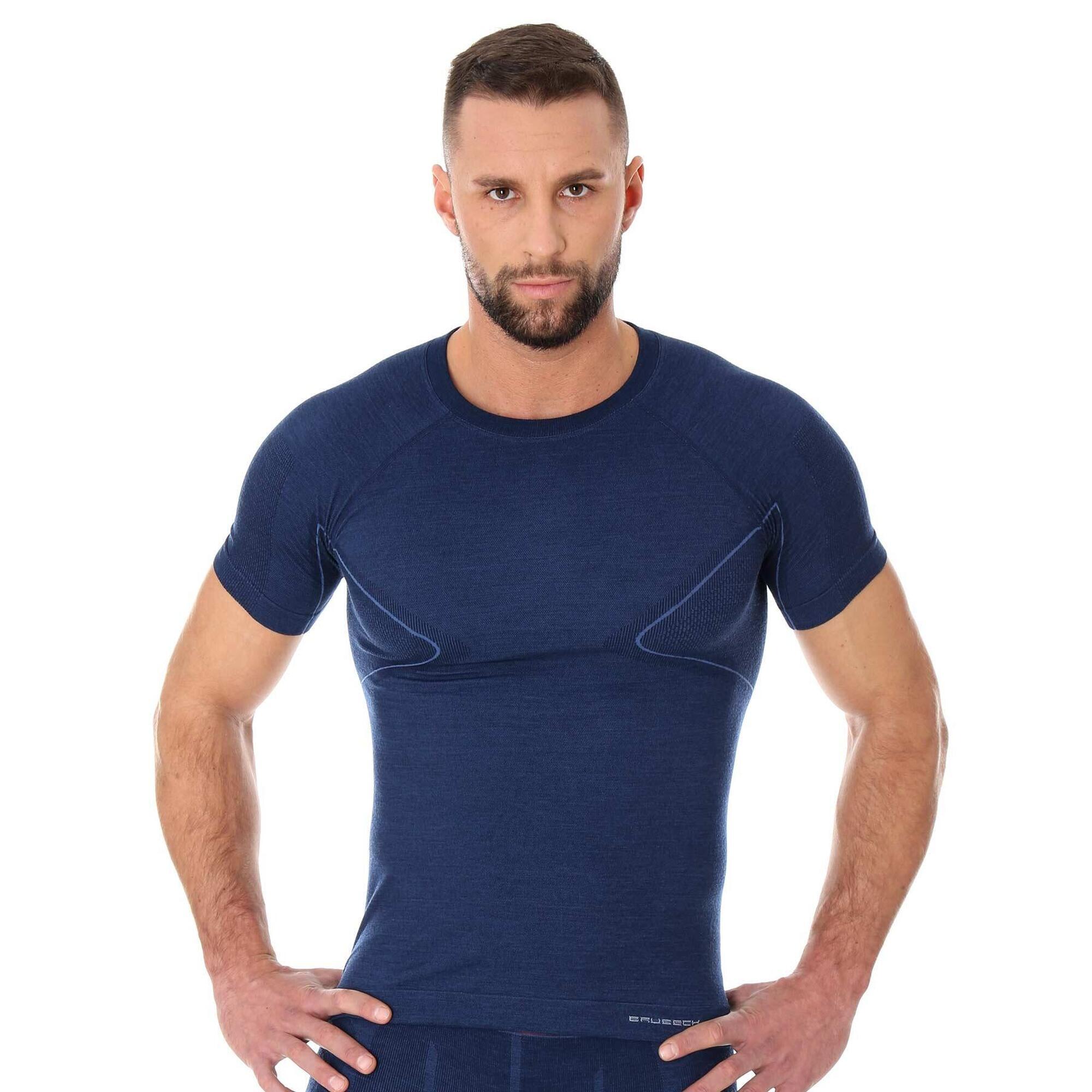 Koszulka wełniana z krótkim rękawem męska Brubeck ACTIVE WOOL