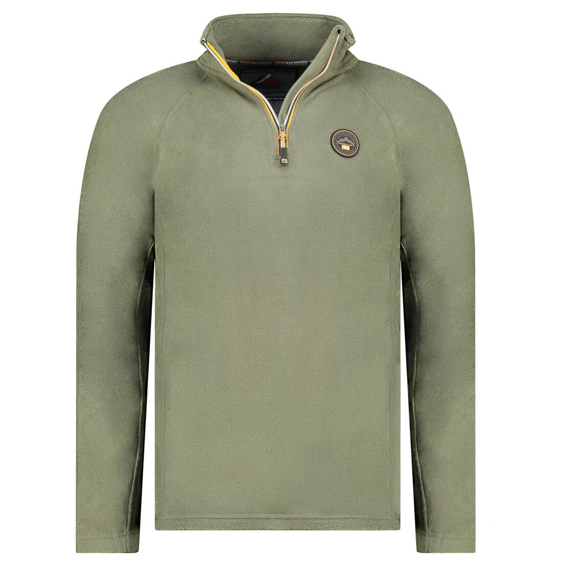 Polar męski Geographical Norway TUGIM HZ Khaki, półdługi zamek.