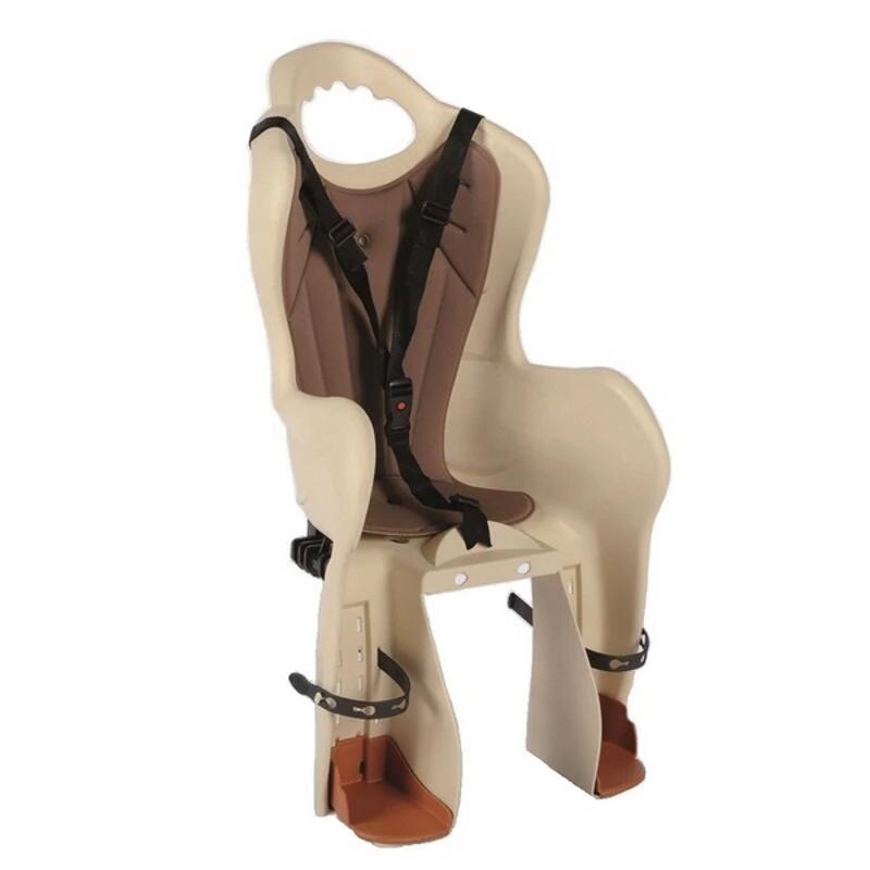 Fotelik rowerowy dla dzieci montowany na bagażnik HTP Elibas II, kolor beżowy