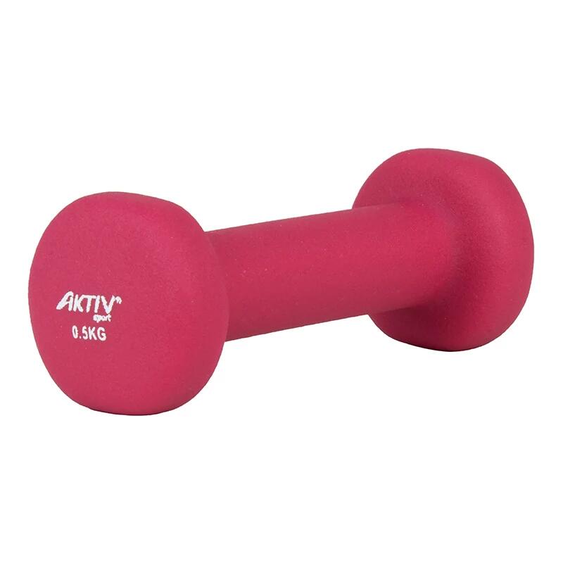 Hantla neoprenowa Aktivsport 0,5 kg różowa