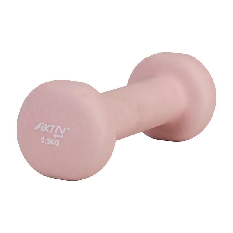 Hantla neoprenowa Aktivsport 0,5 kg różowa