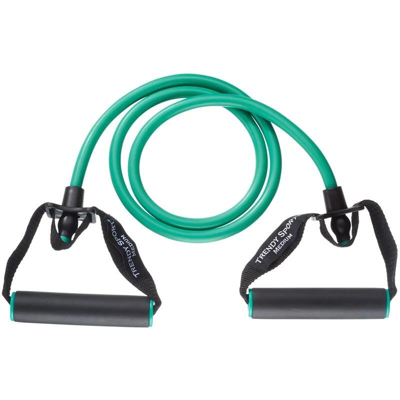 Guma oporowa z uchwytem piankowym Trendy Gymtube średnia zielona.