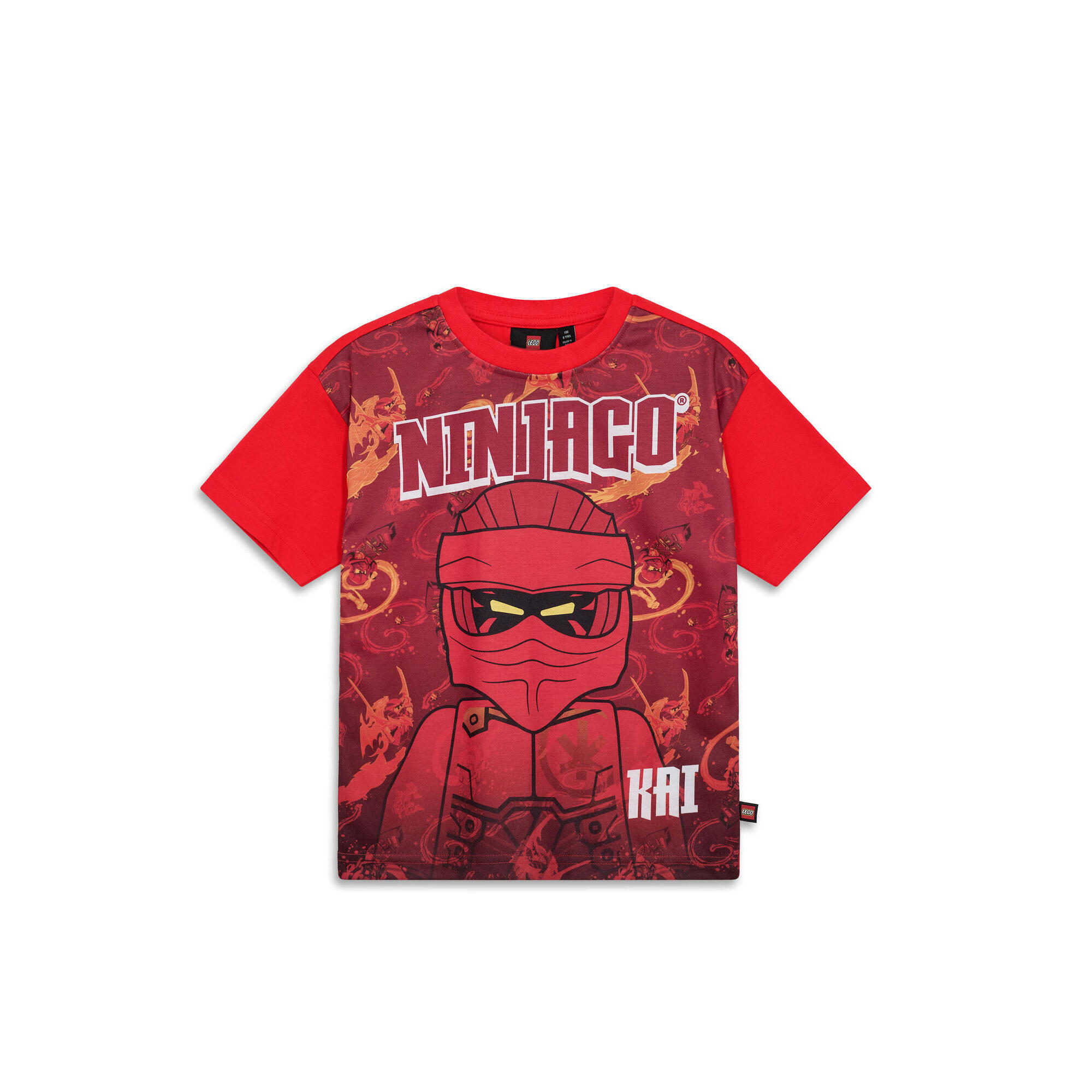 Koszulka dziecięca LEGO NINJAGO Taffy 118, bio bawełna, czerwona.