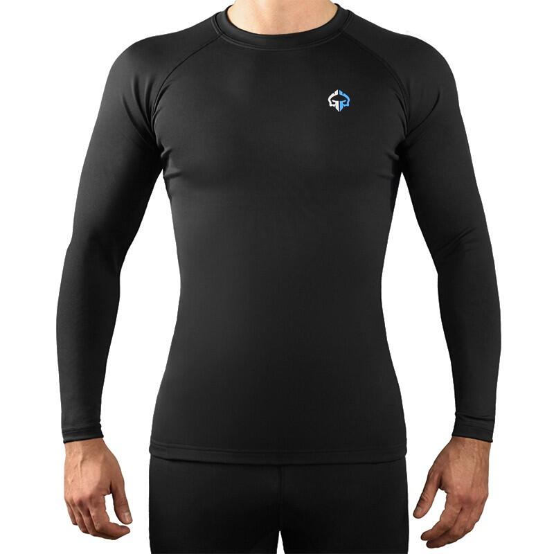 Rashguard do treningu Ground Game Essential Czarny Długi Rękaw
