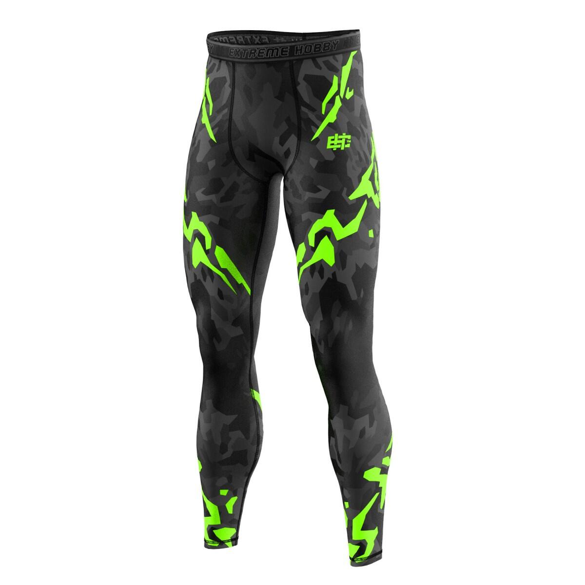 Legginsy sportowe męskie EXTREME HOBBY BLACK PANTHER