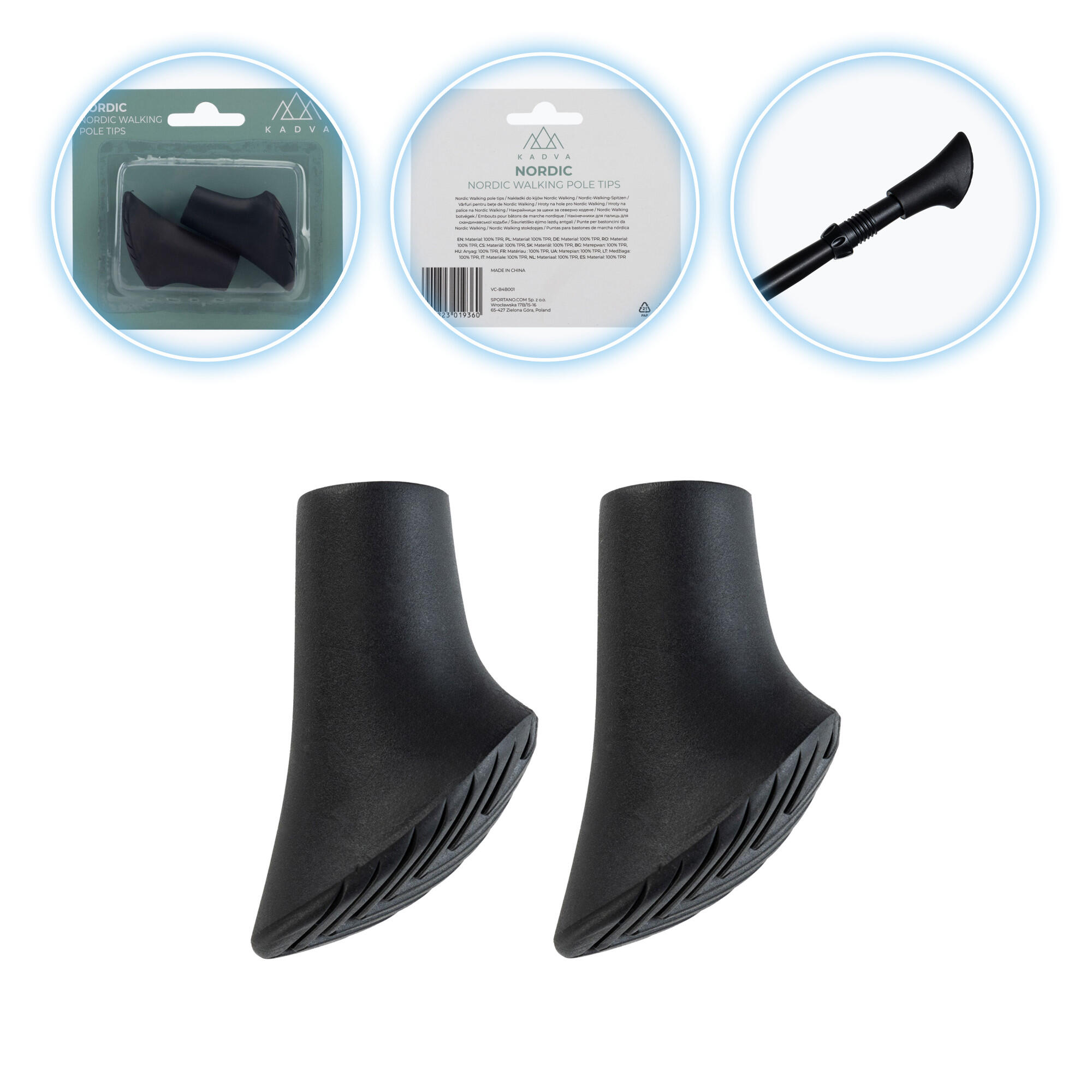Nakładki do kijów nordic walking KADVA Nordic