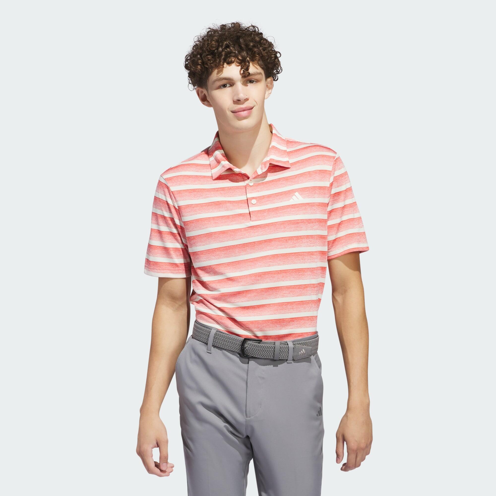 Two-Color Striped Polo Shirt