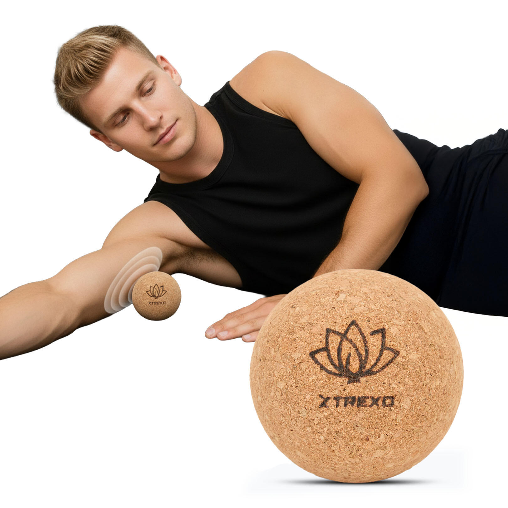 Piłka do masażu XTREXO korkowa TXO-B4Z081-NC