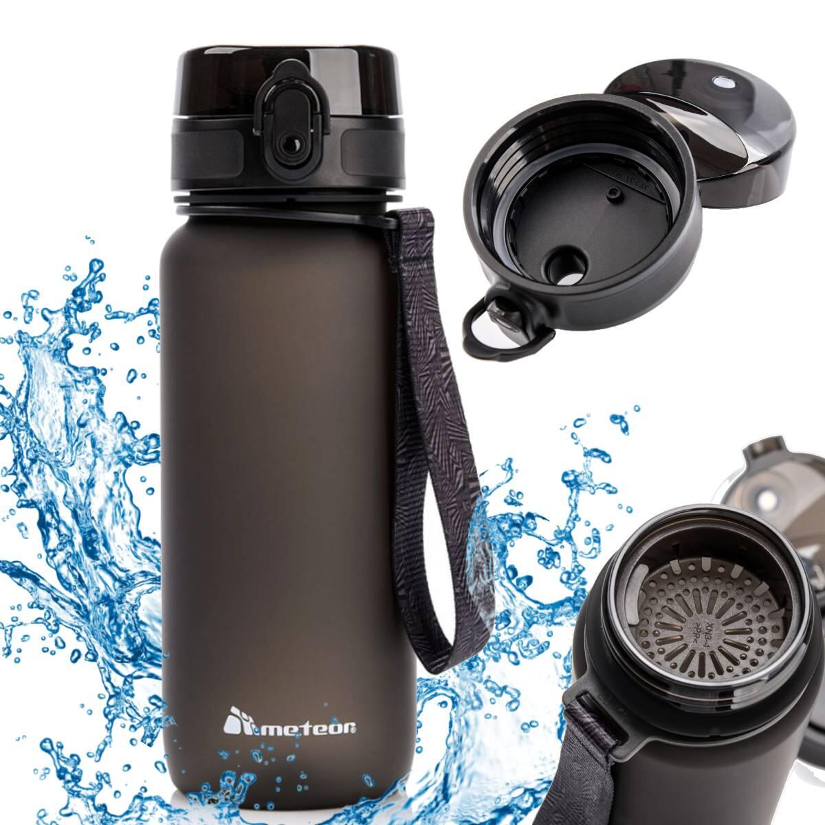 Bidon sportowy butelka na wodę Meteor 650 ml tritanowy szczelny z sitkiem