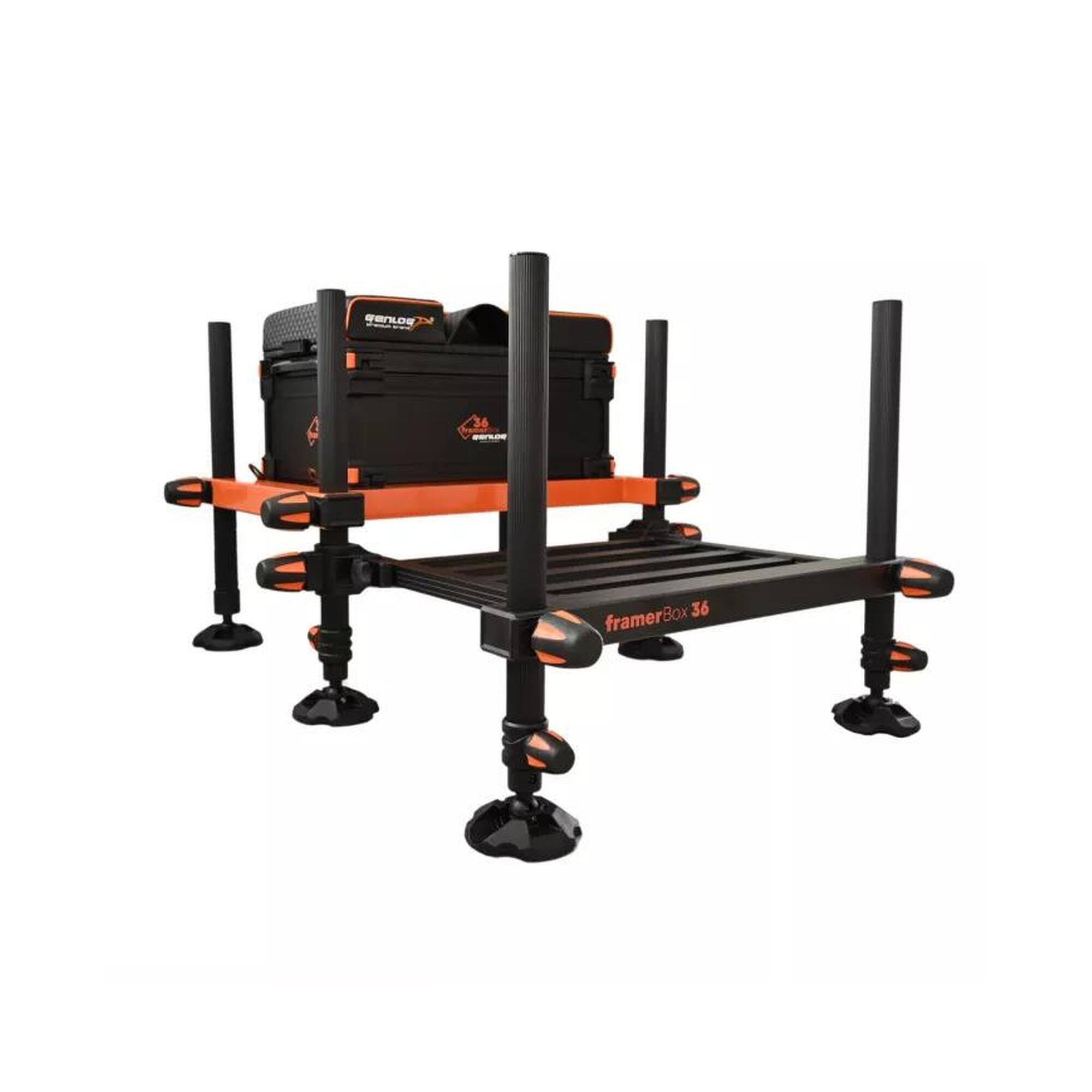 Stanowisko wędkarskie siedzisko FRAMER BOX 36 wyczynowy kosz wędkarski