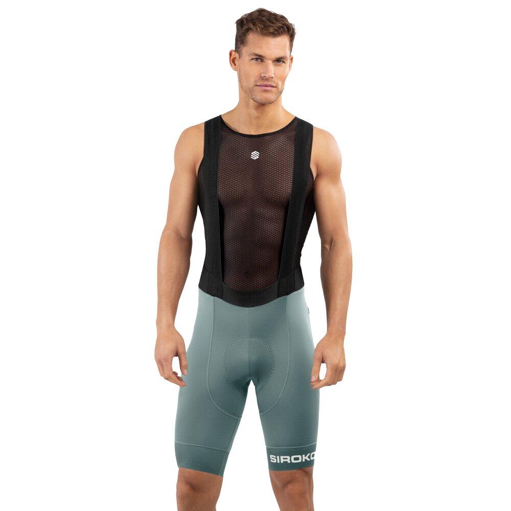 Męskie spodenki rowerowe z szelkami Kolarstwo Siroko BX Oberwald