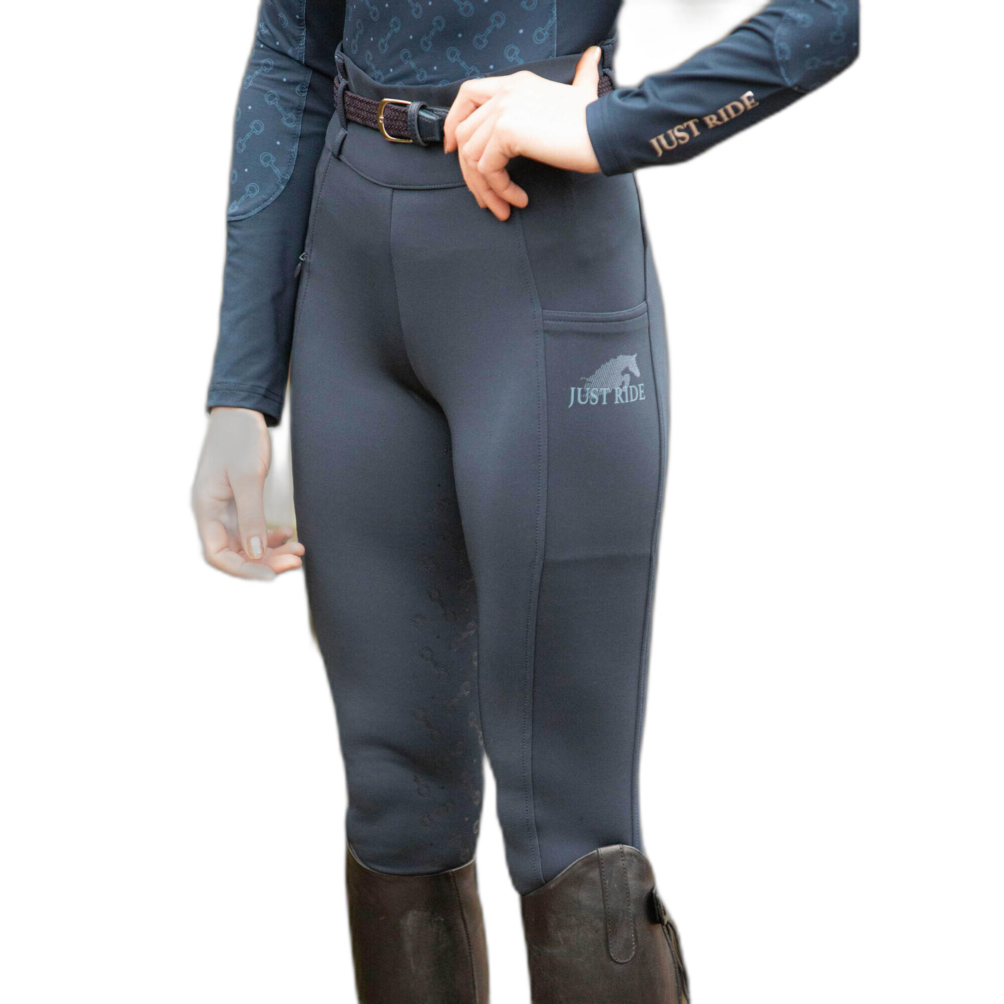 Damskie spodnie jeździeckie o pełnej przyczepności Harry's Horse Just Ride Retro