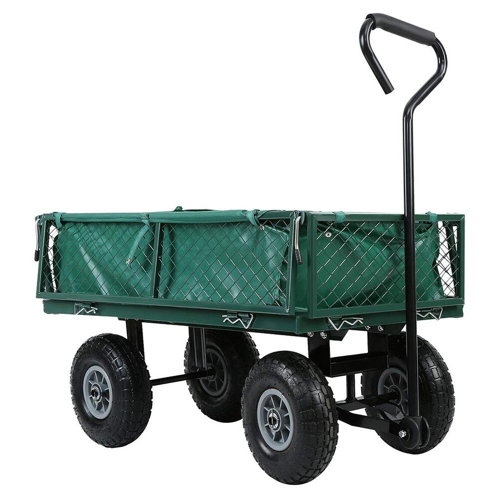 Metalowy wózek ogrodowy o ładowności 300 kg