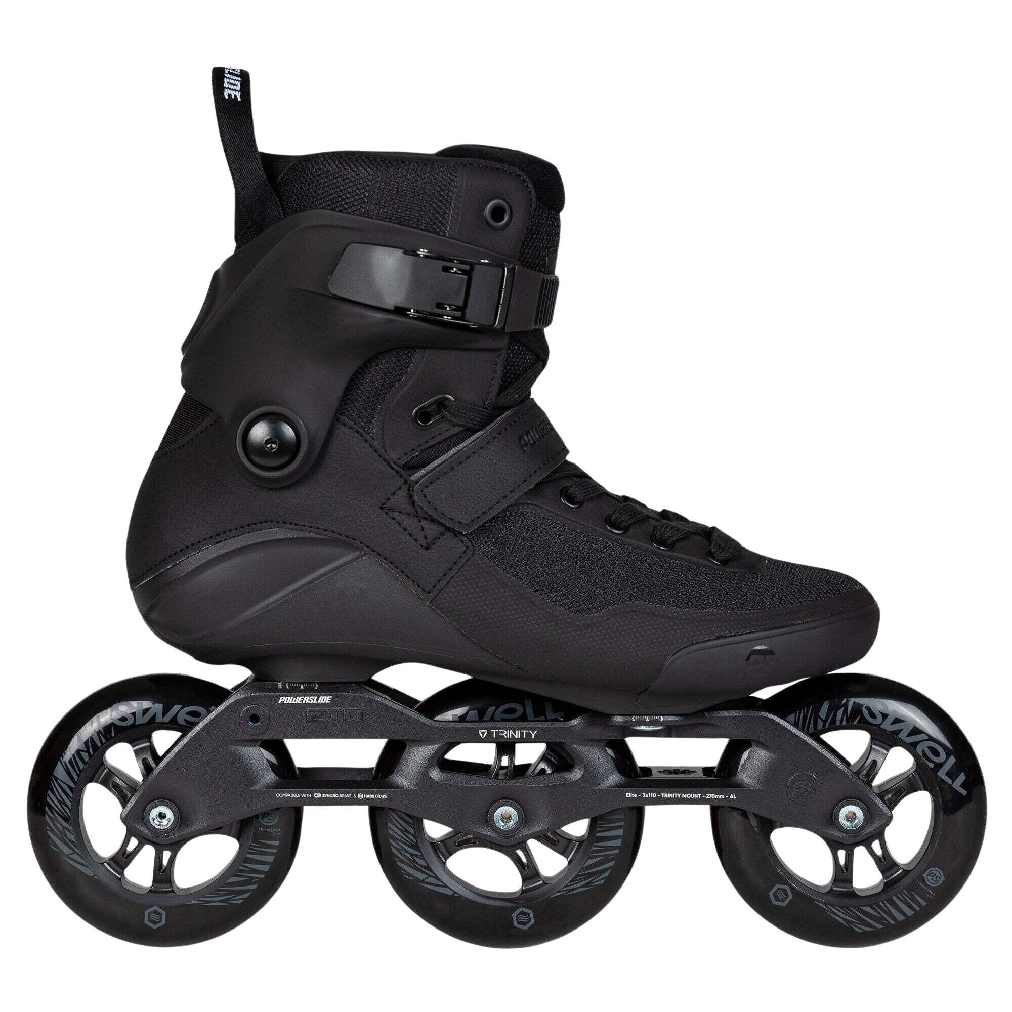 Jazda na rolkach freeskate Powerslide Triple Black 110