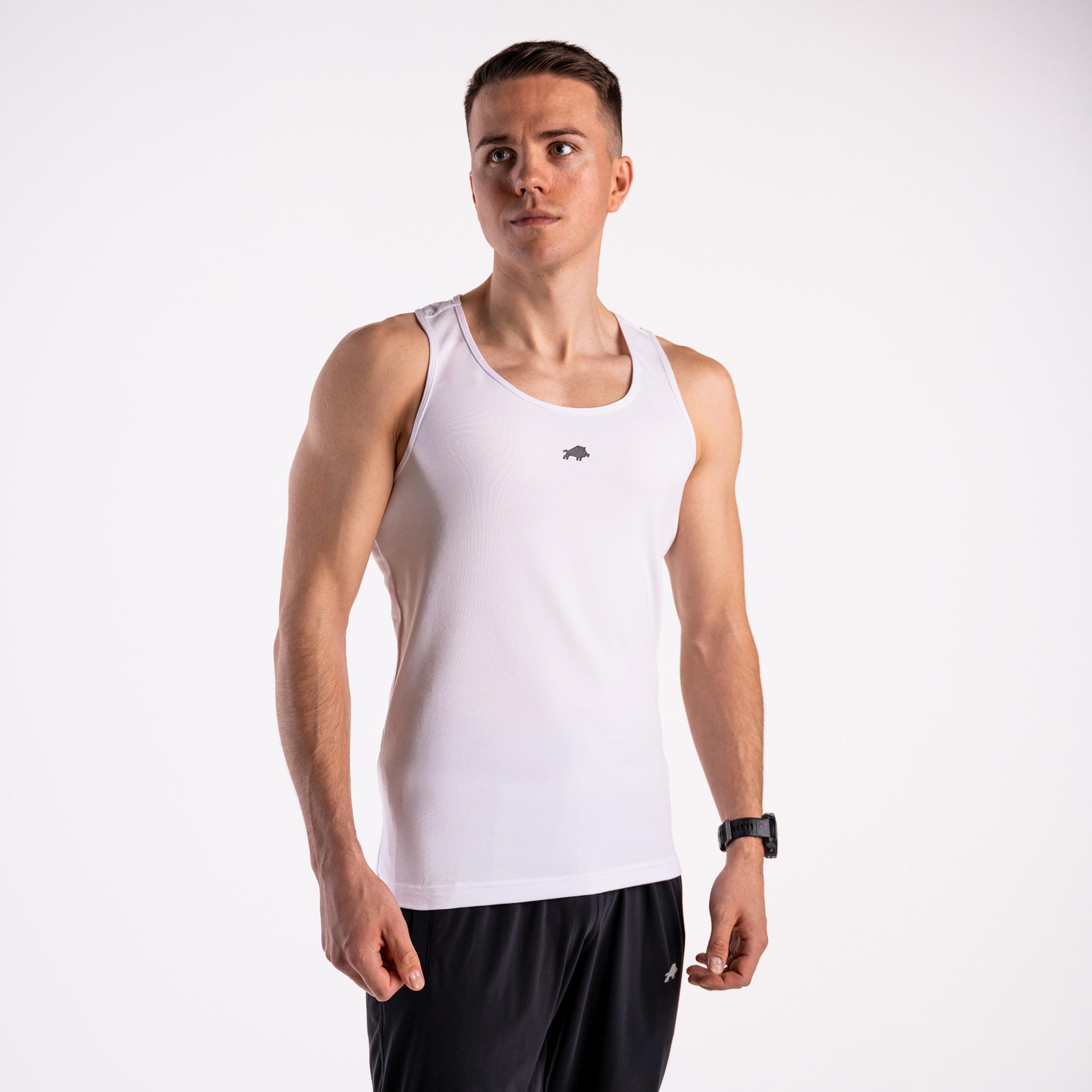 Tank top slim DZIK® biały