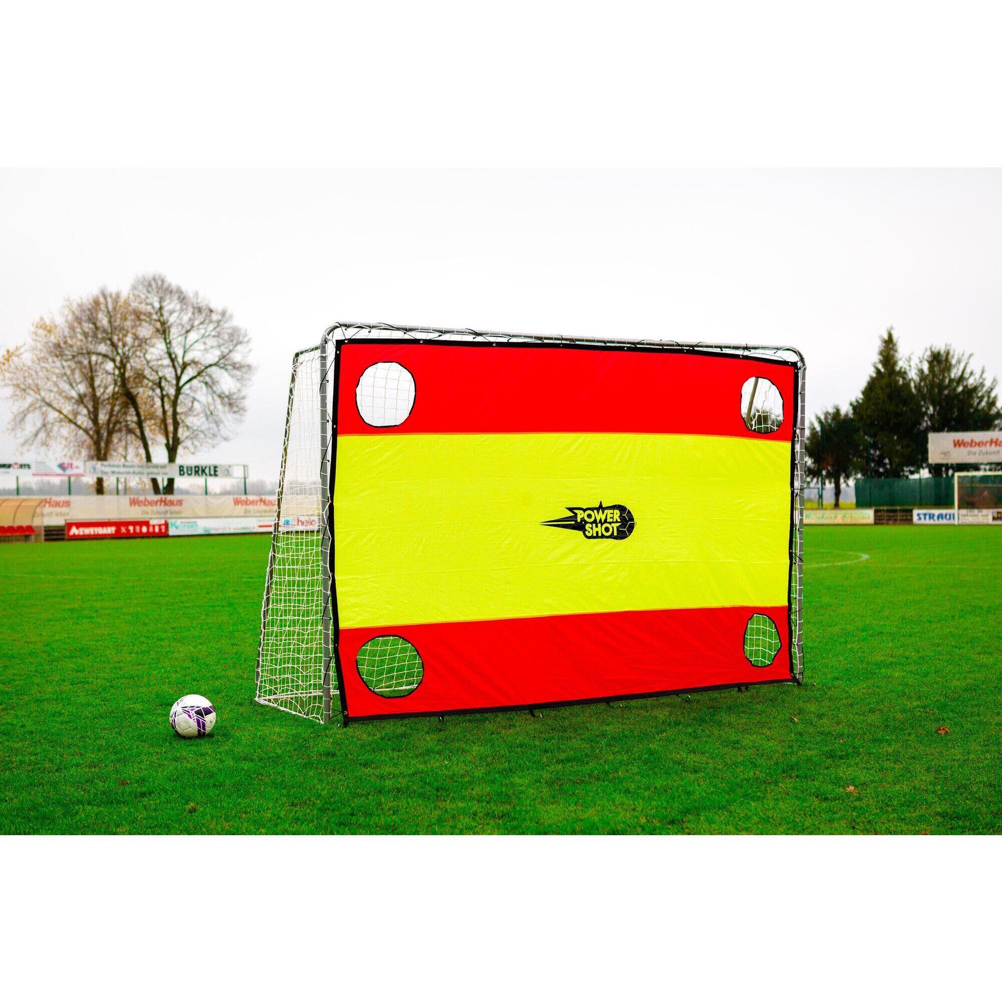 Stalowa bramka 3x2 m ze ścianką z motywem flagi Hiszpanii