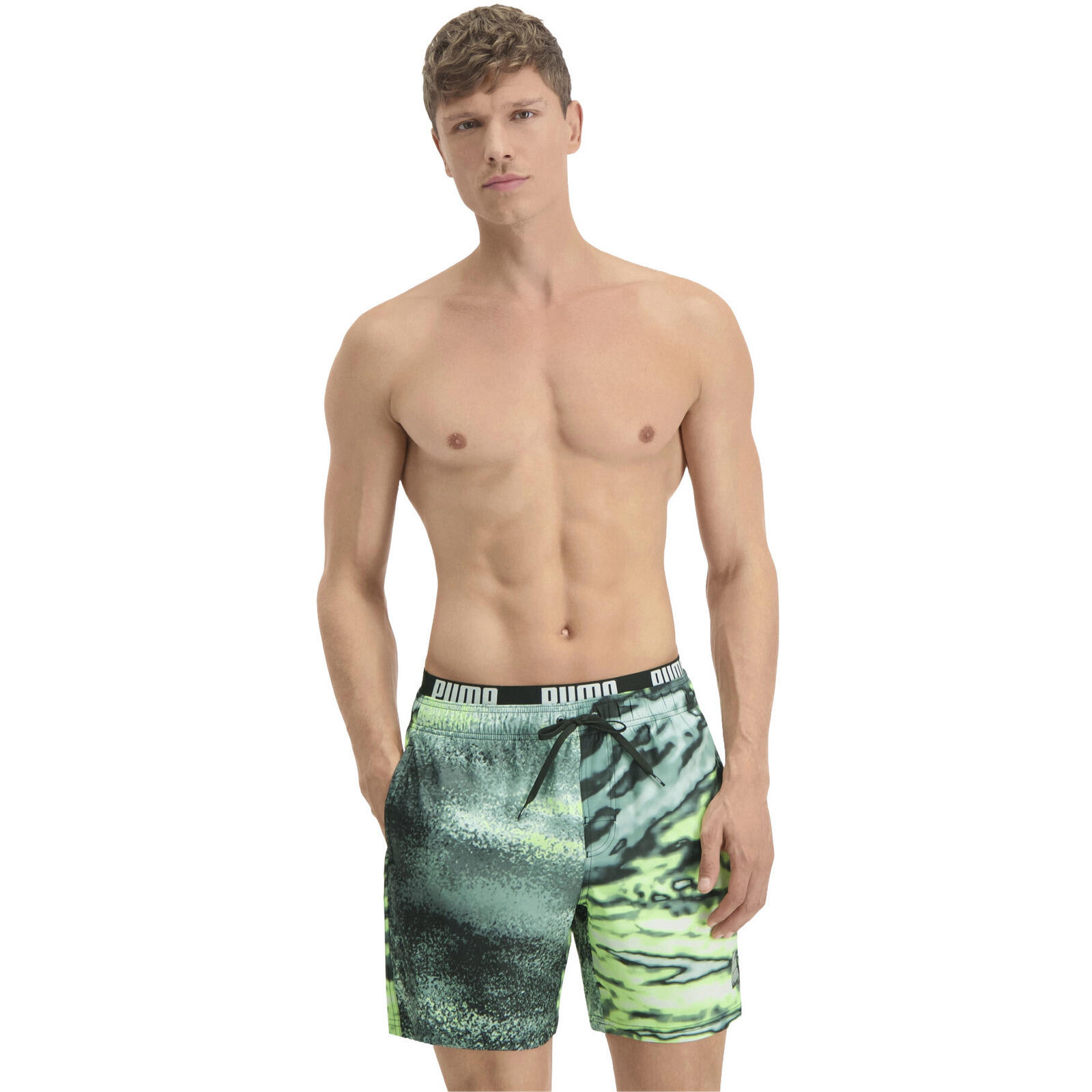 Spodenki męskie Puma Swim Men Luminous Mid Shorts 1p Sea