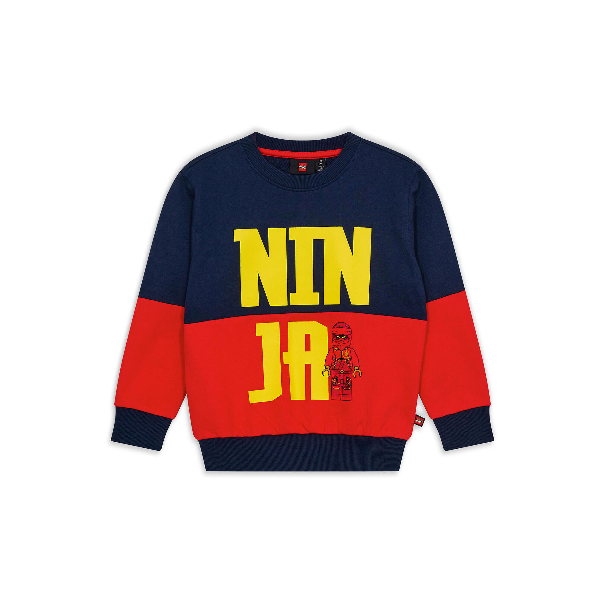 Bluza dziecięca LEGO NINJAGO z bio bawełny Saku 106, czerwona.