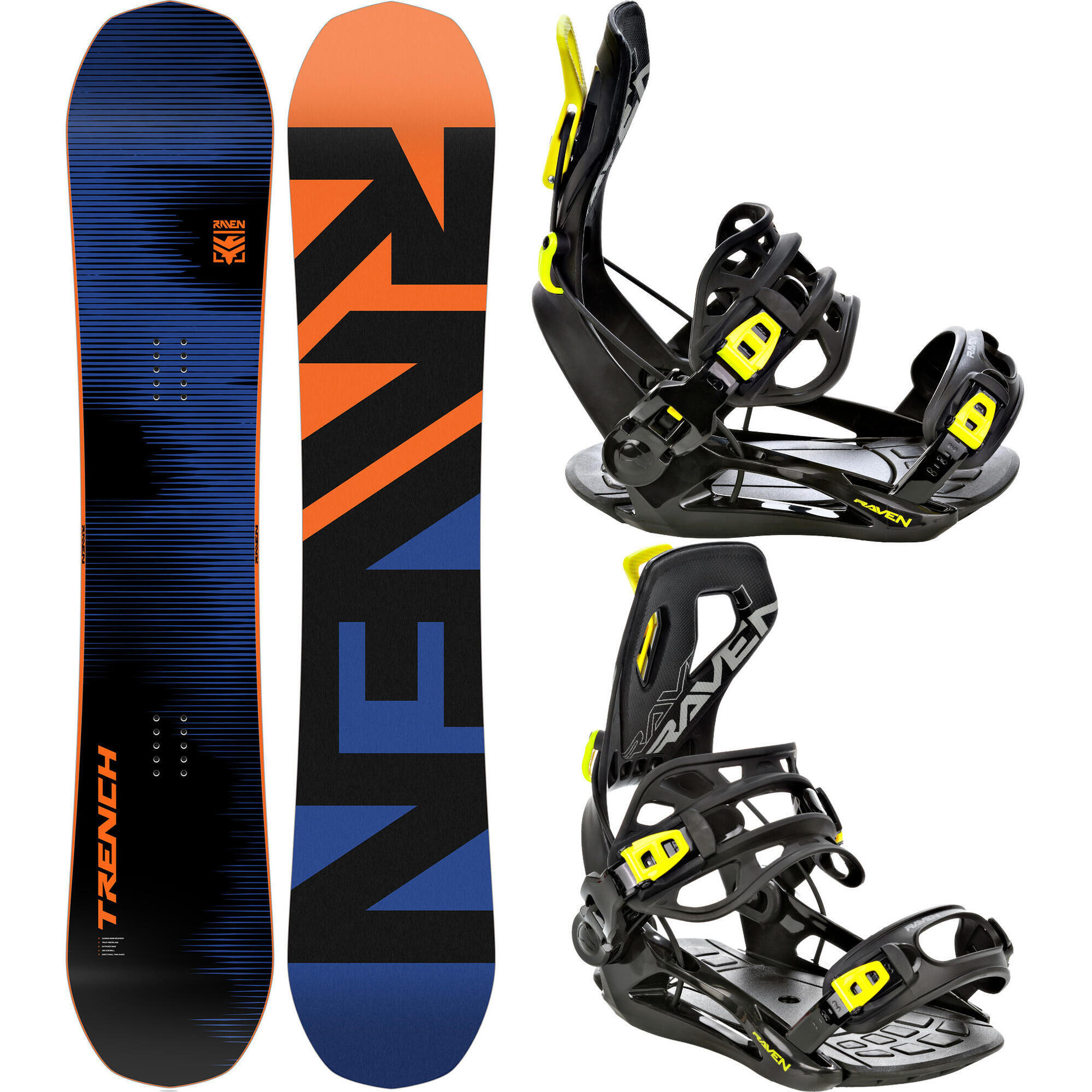 Zestaw Deska snowboardowa Raven Trench Carbon + Wiązania Raven FT360