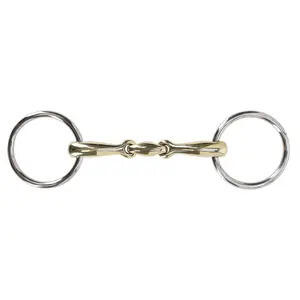 Mors 2 pierścienie do konia podwójne łamańce anatomiczne QHP