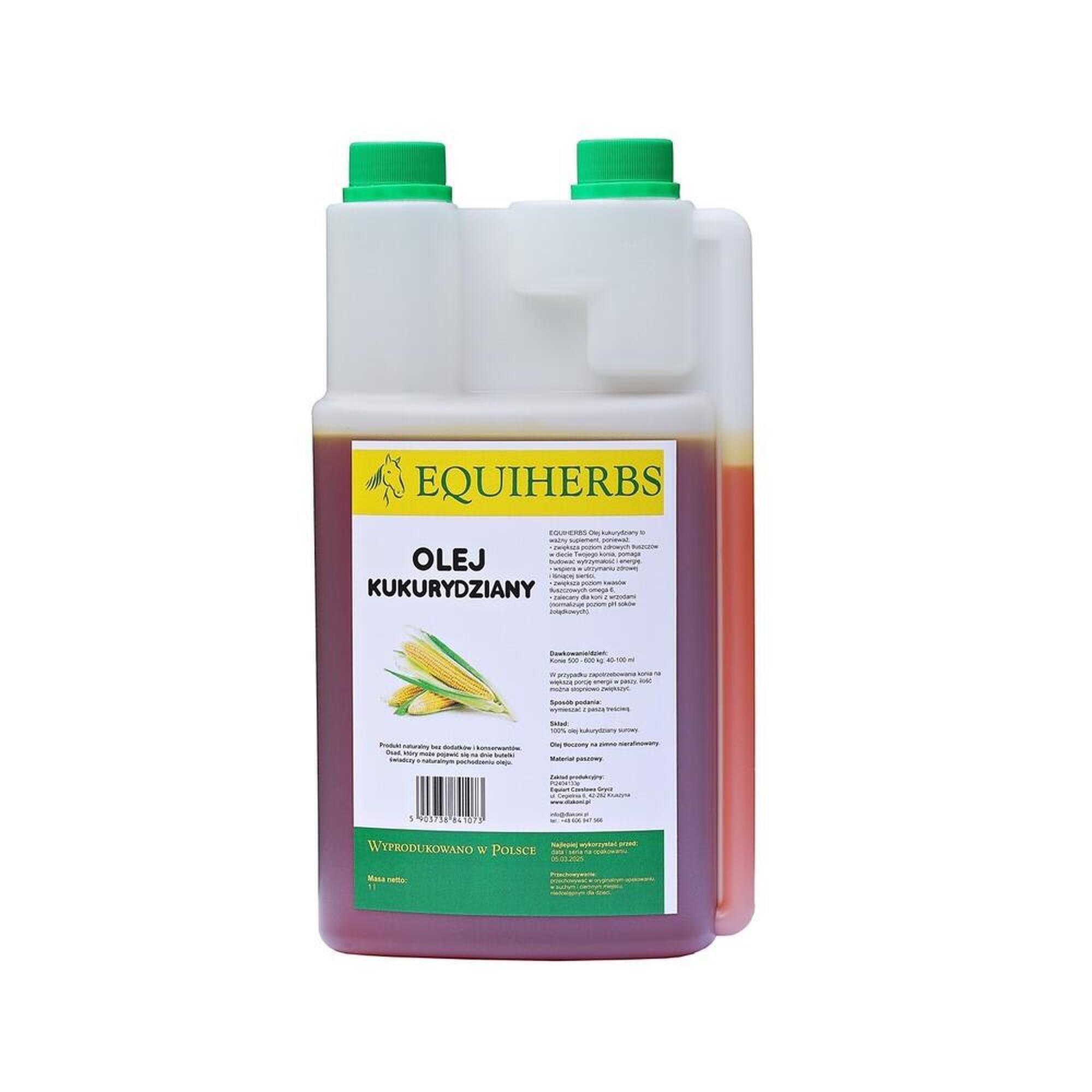 Olej kukurydziany dla koni EQUIHERBS