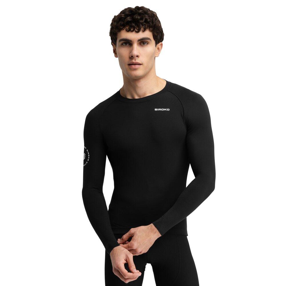 Męska koszulka kolarska z długim rękawem Siroko M9 Scanuppia Black