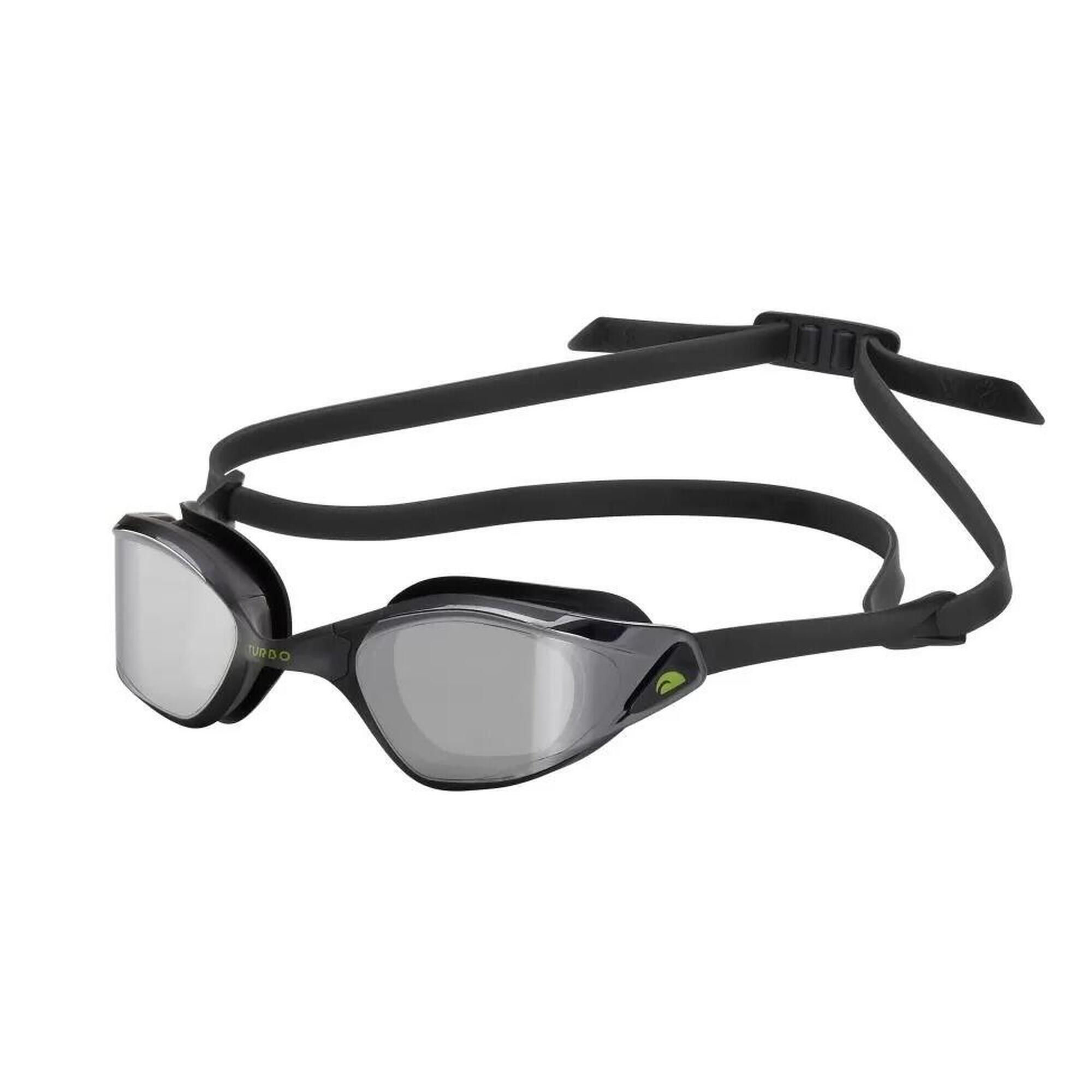 Okulary do pływania TURBO Polar lustrzane srebrne