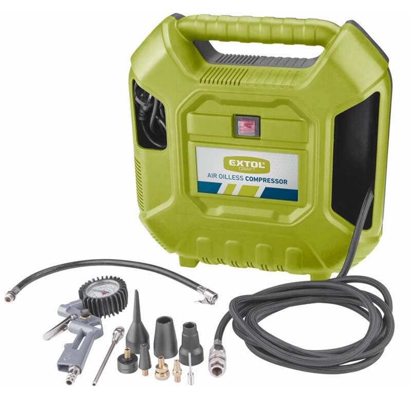 Kompresor Extol 1100 W 8 bar bezolejowy