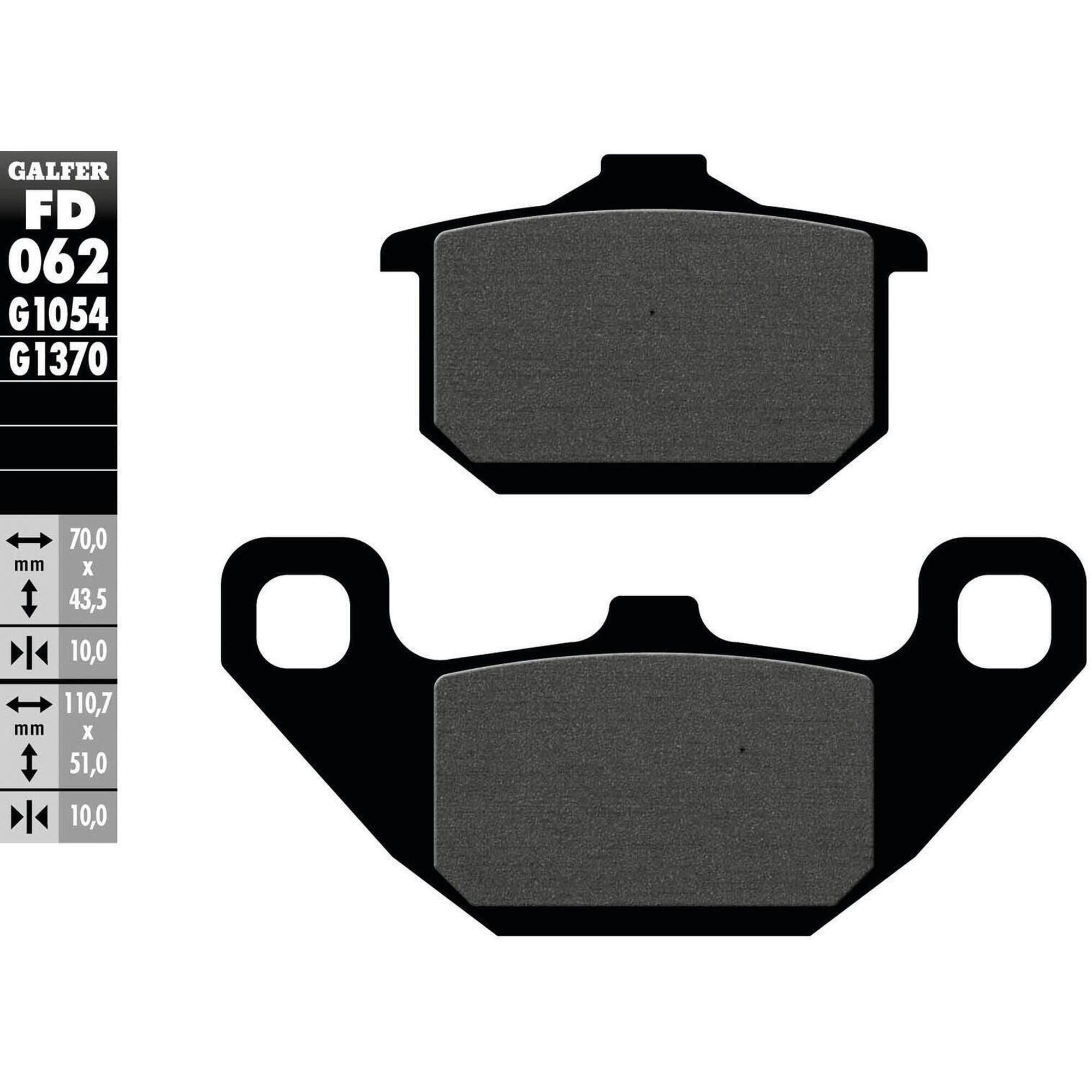 Organiczne klocki hamulcowe Galfer FD062 G1054 do rowerów