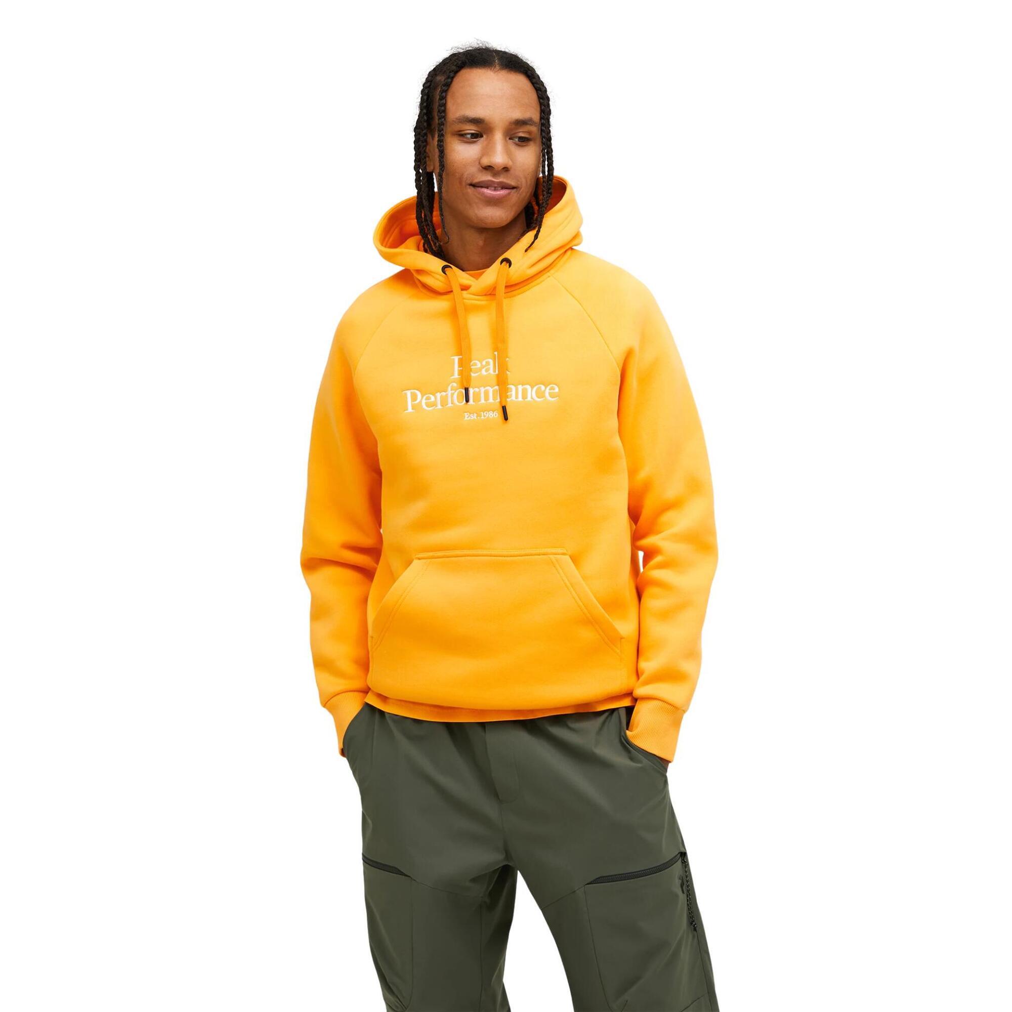 Bluza Peak Performance męska Original Hood pomarańczowa - L