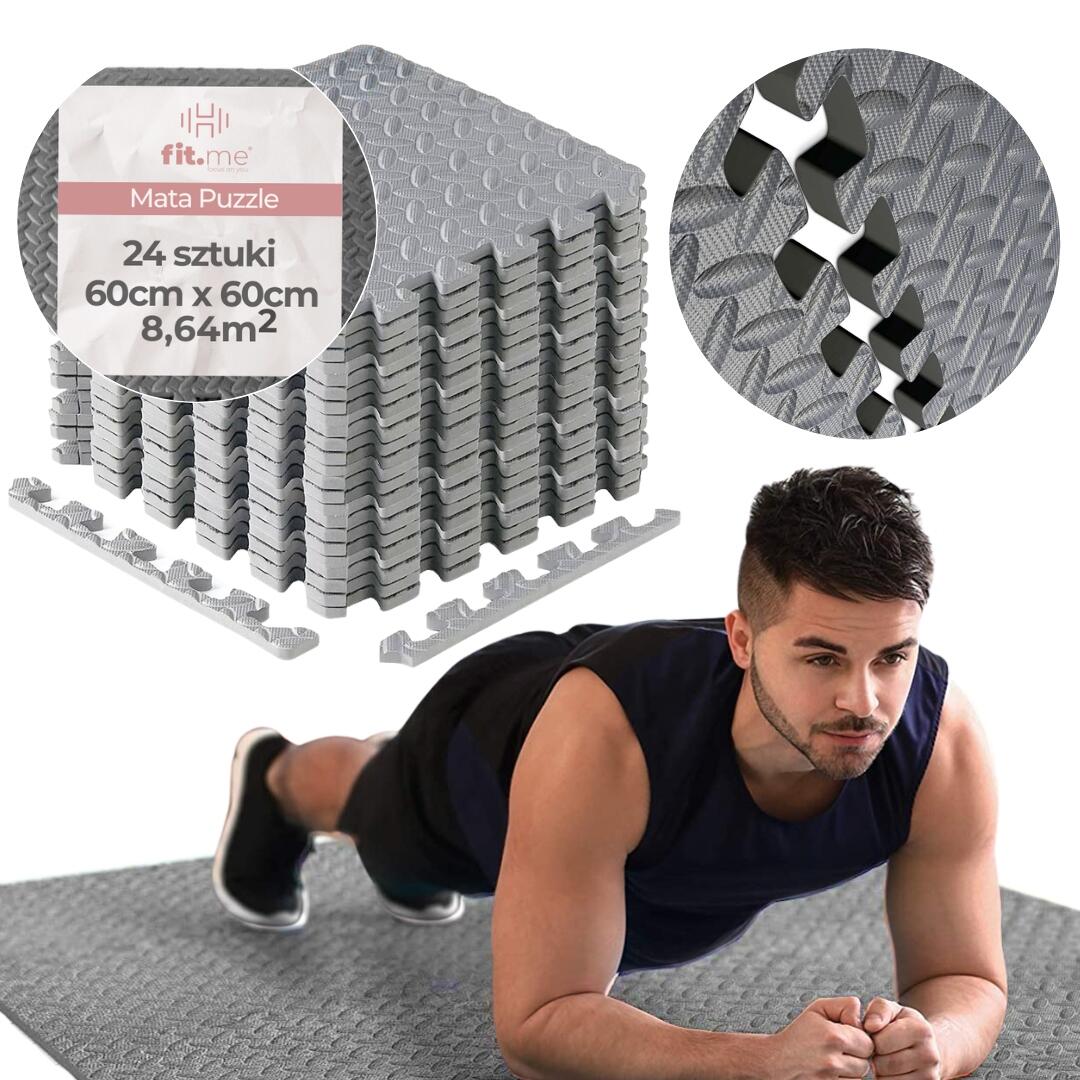 Mata Puzzle Pod Sprzęt Do Ćwiczeń 24 szt. Ochronna Podłoga Na Siłownię