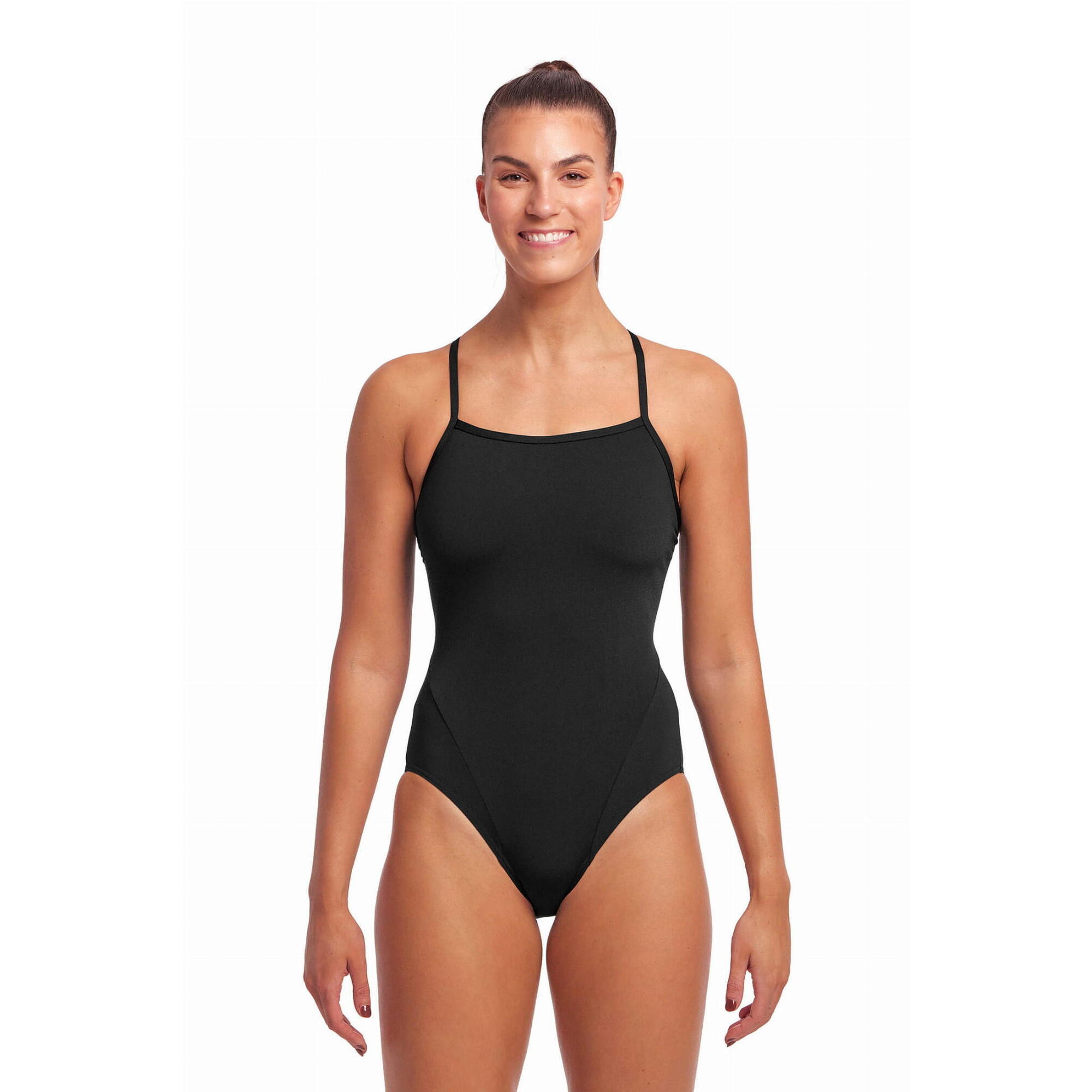 Strój do pływania menstruacyjny FUNKITA Still Black - Swim Secure Single Strap