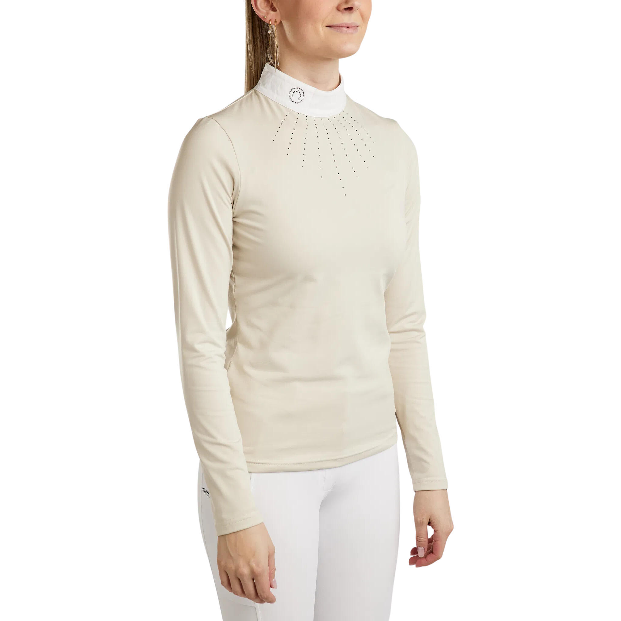 Damska koszulka polo do jazdy konnej z długim rękawem Montar MoEmilia