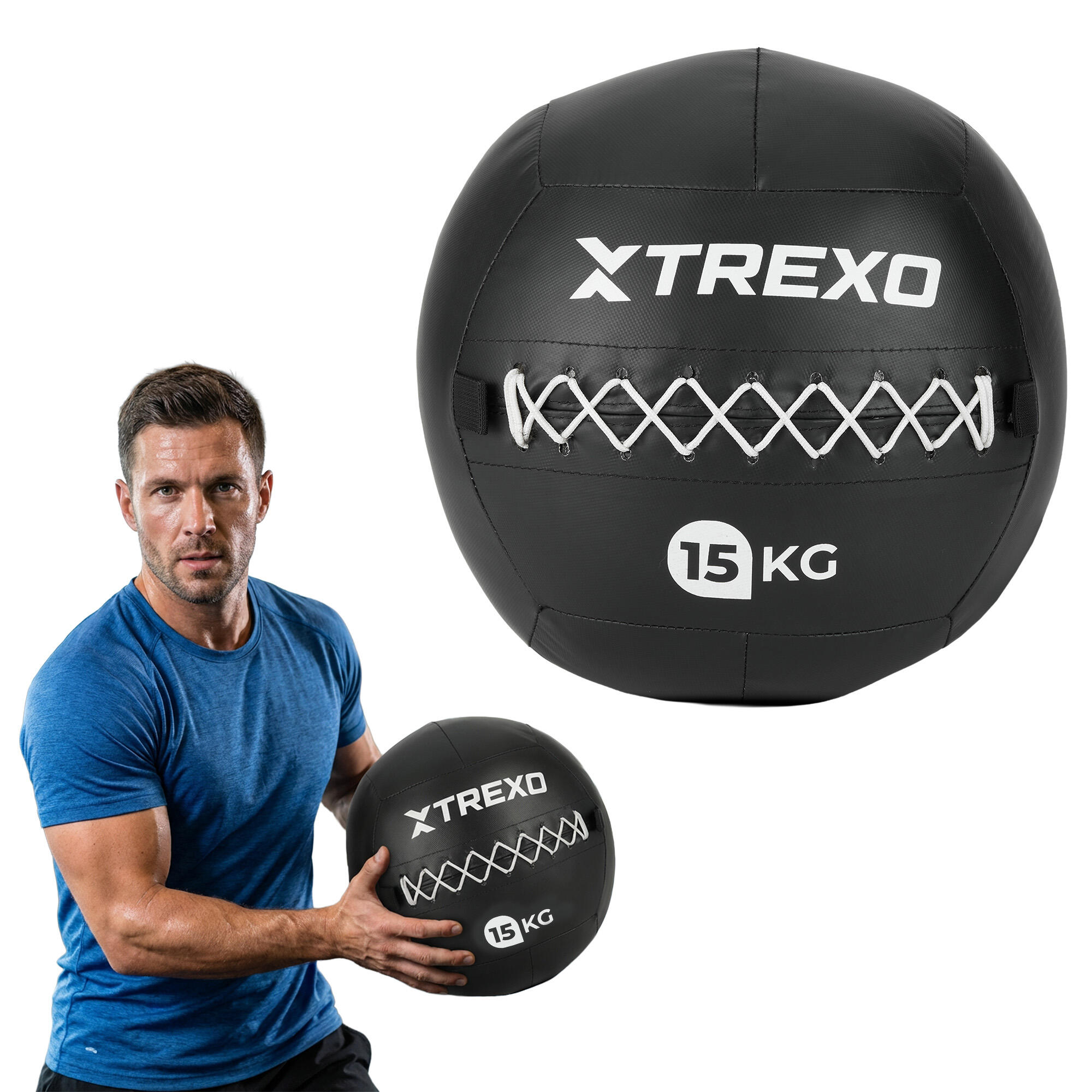 Piłka lekarska XTREXO Wall Ball 15 kg